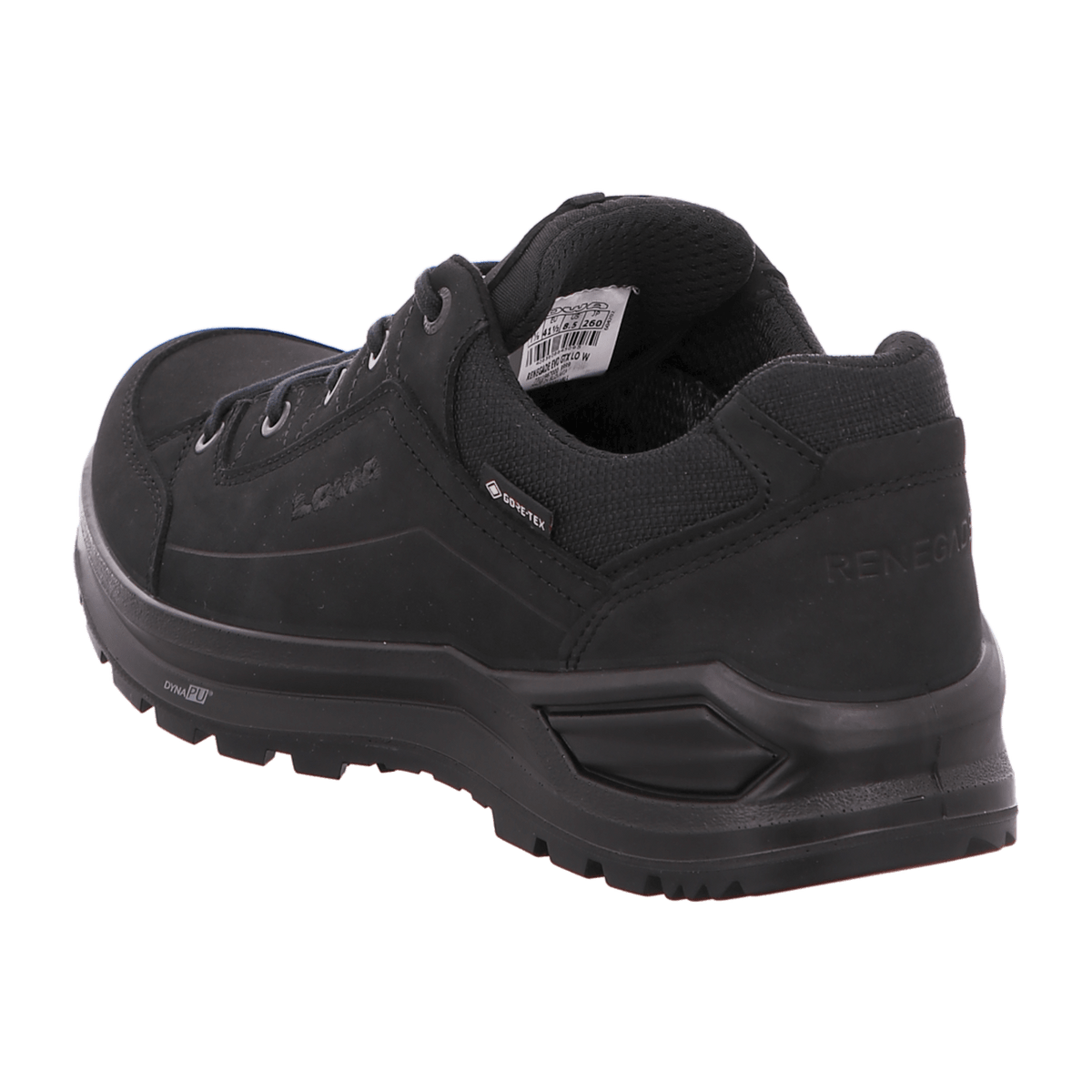 LOWA Renegade Evo GTX LO W Men's Low Hiking Shoes Black Nubuck Leather Waterproof