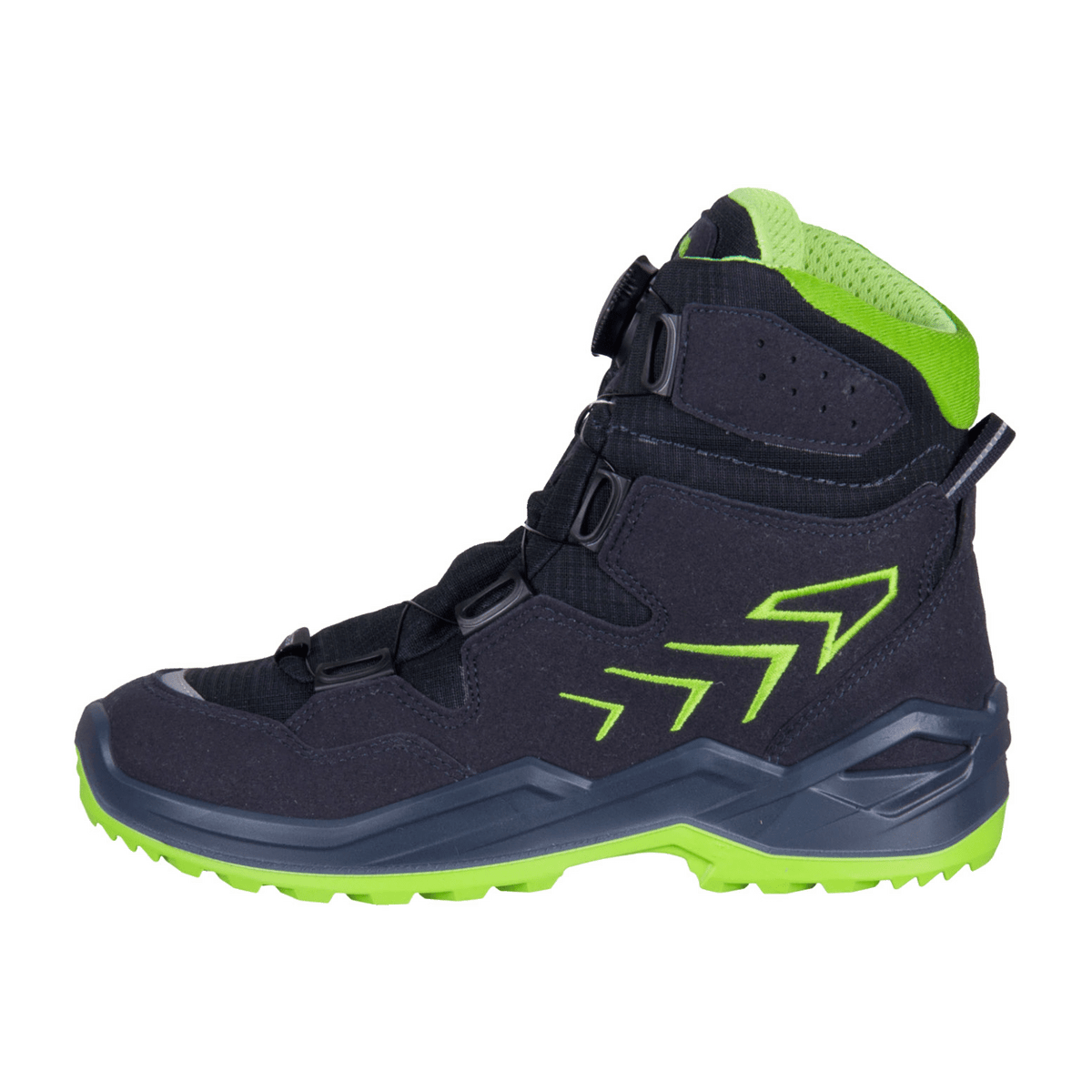 LOWA FIRO GTX HI JR Kids Boots Navy Limone Waterproof