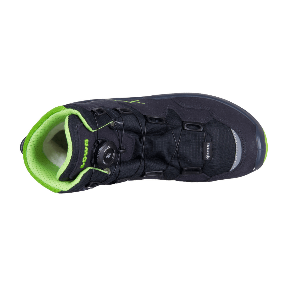 LOWA FIRO GTX HI JR Kids Boots Navy Limone Waterproof