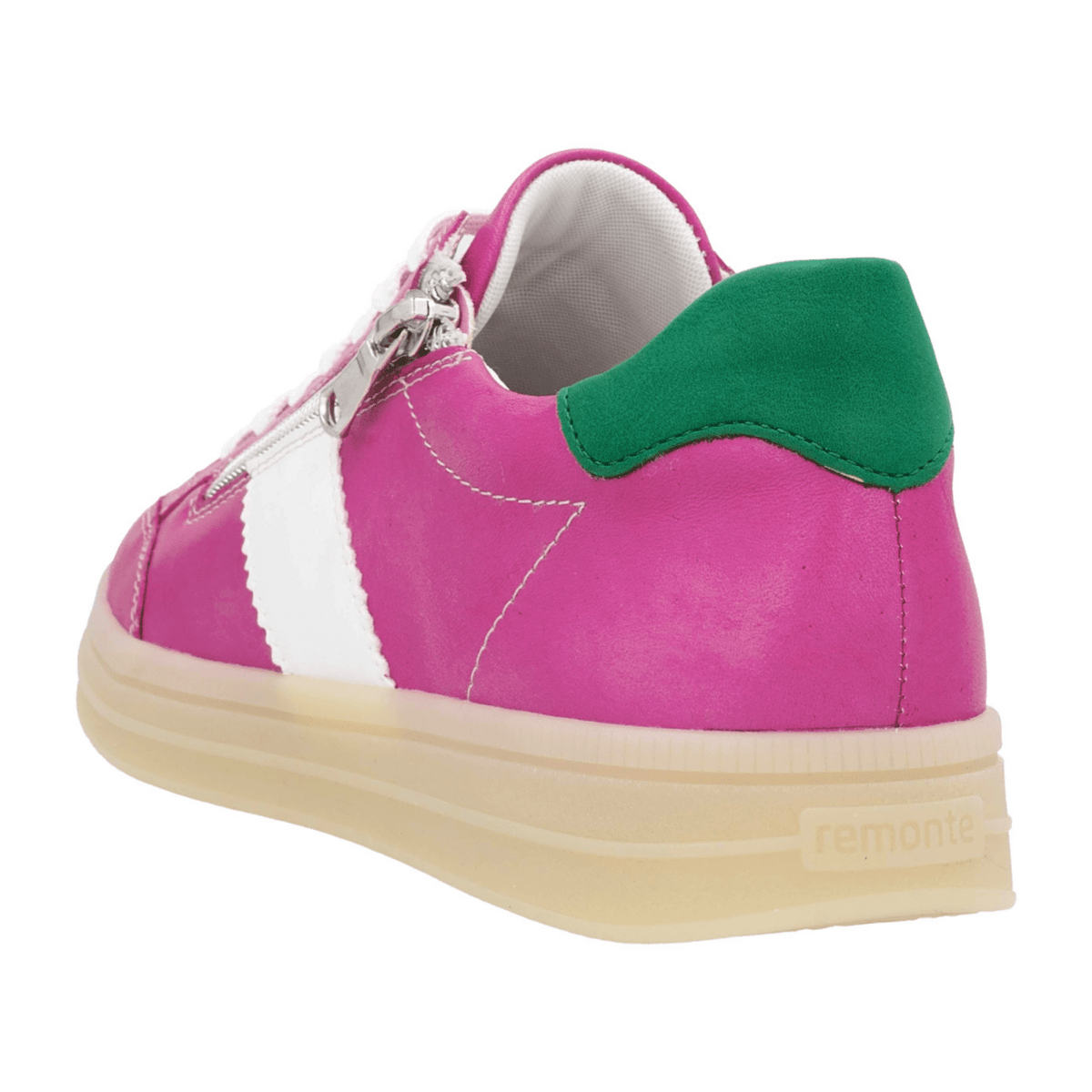 Remonte Women's Pink Leather Trainers - Lightweight Comfort Sneakers
