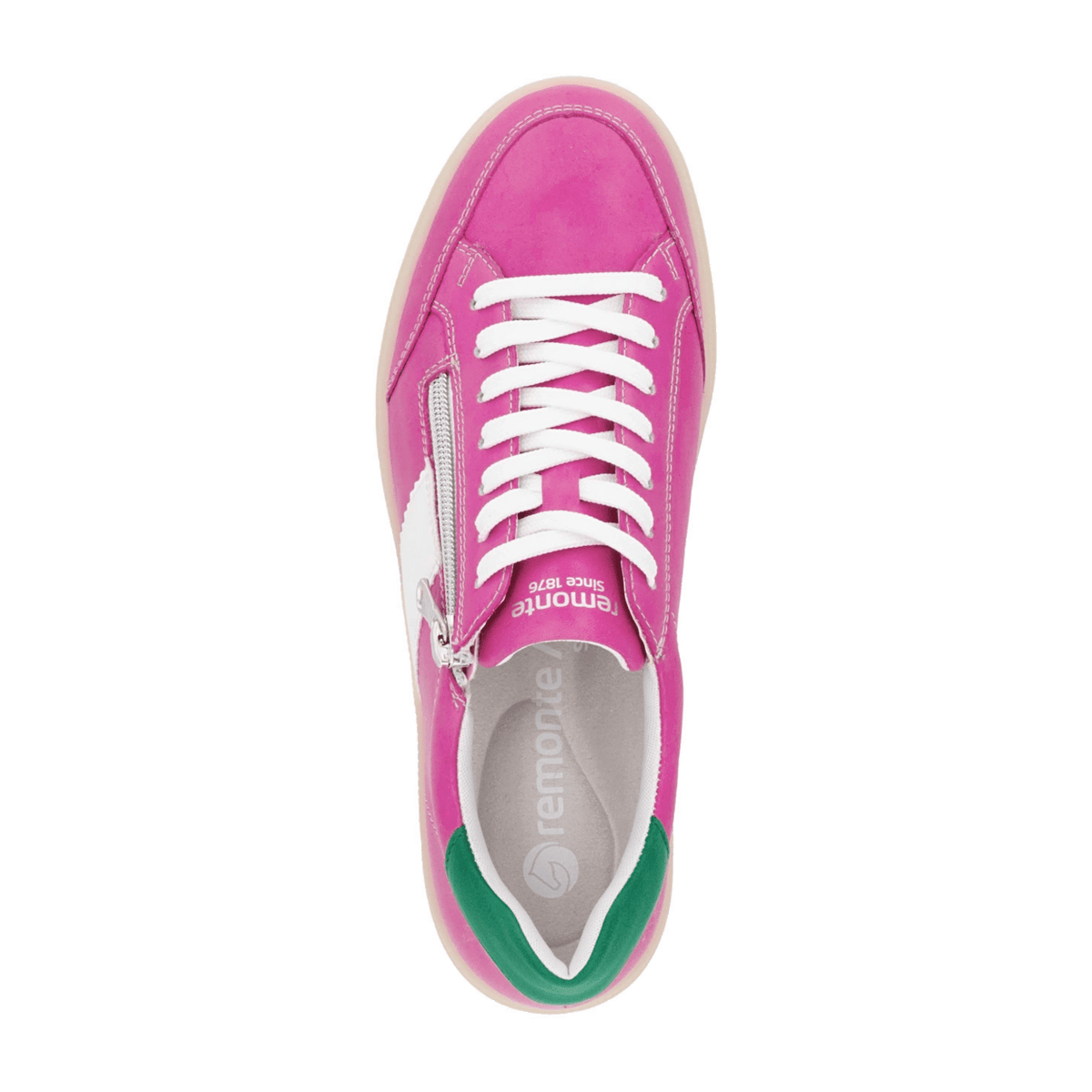 Remonte Women's Pink Leather Trainers - Lightweight Comfort Sneakers