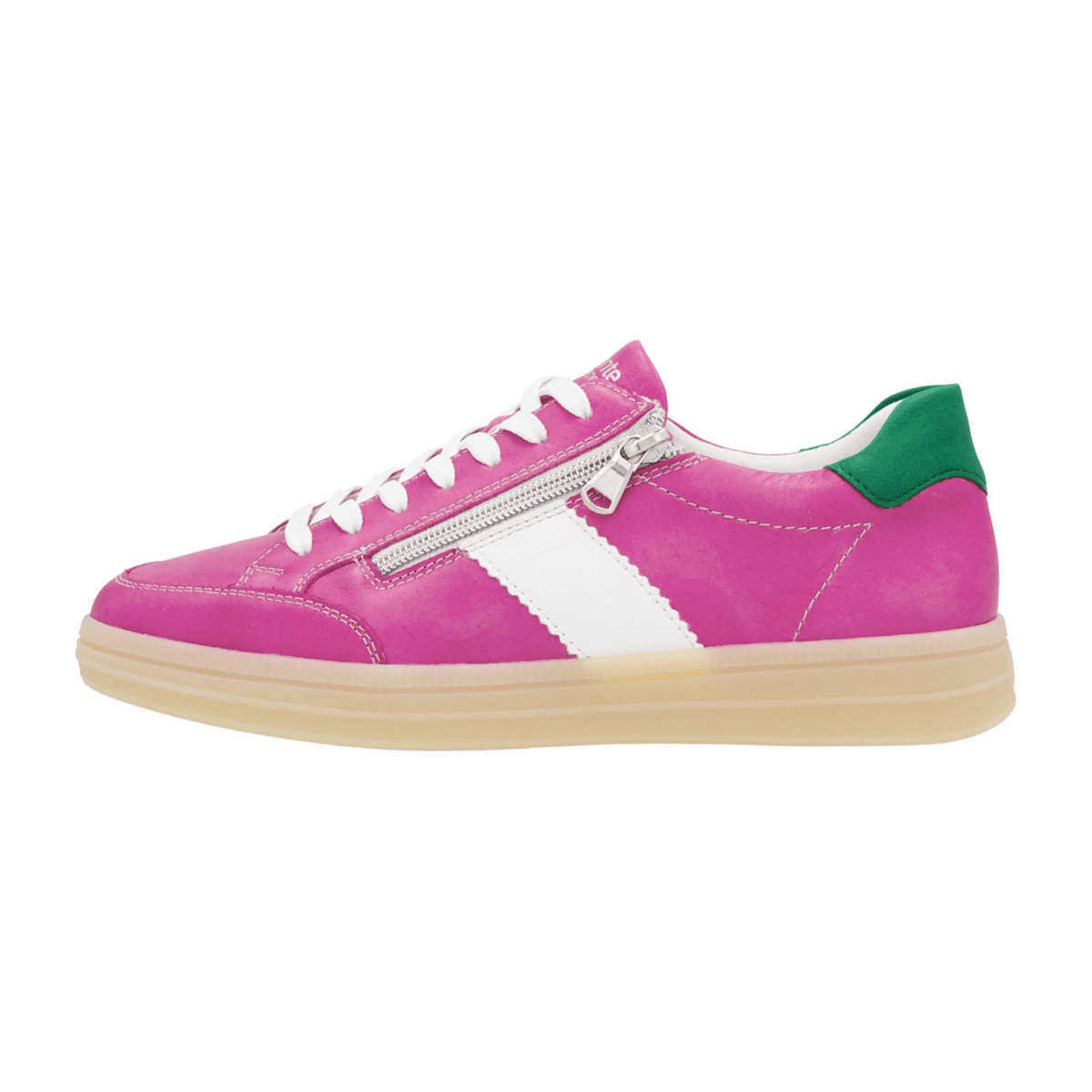 Remonte Women's Pink Leather Trainers - Lightweight Comfort Sneakers