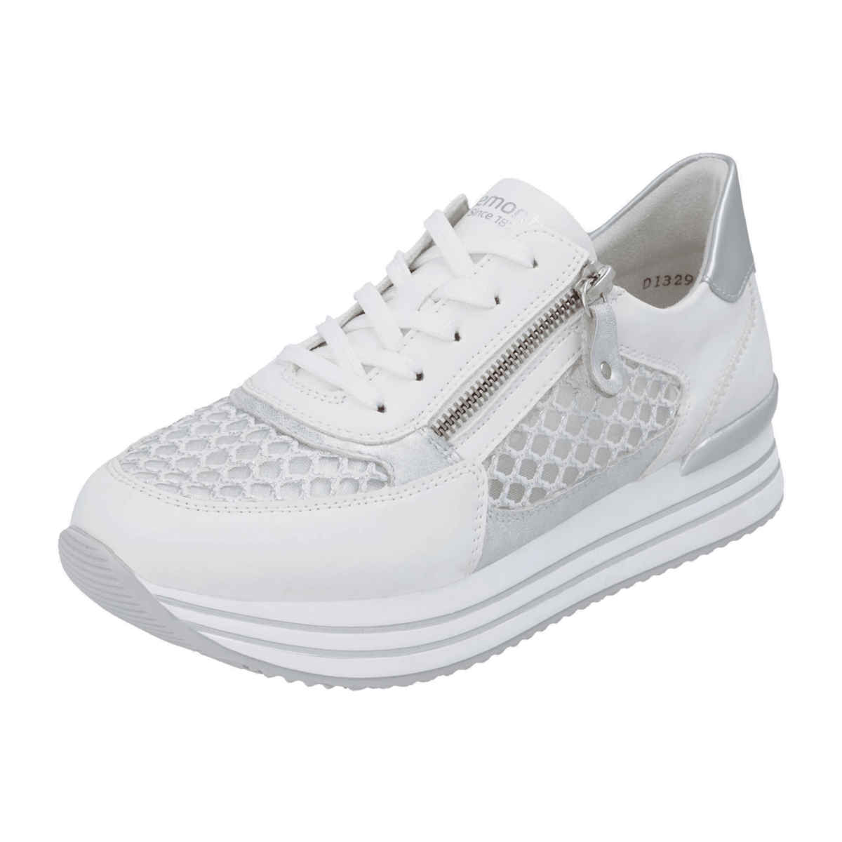 Remonte D1329 Women's Low-Top Trainers White - Comfort Sneakers with Removable Insole