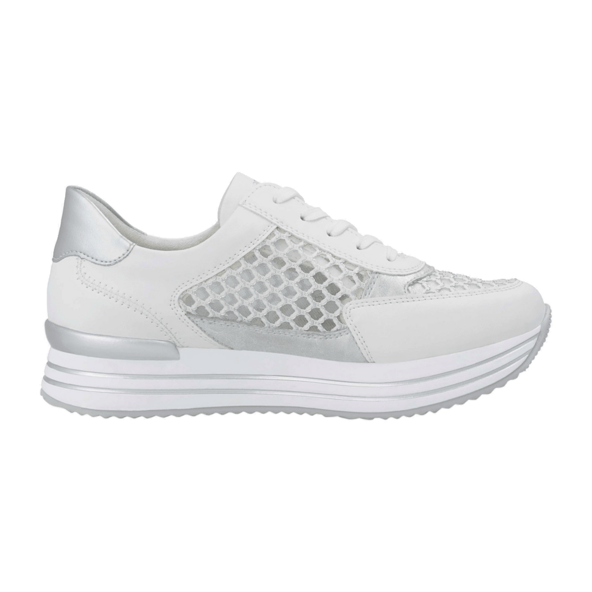 Remonte D1329 Women's Low-Top Trainers White - Comfort Sneakers with Removable Insole