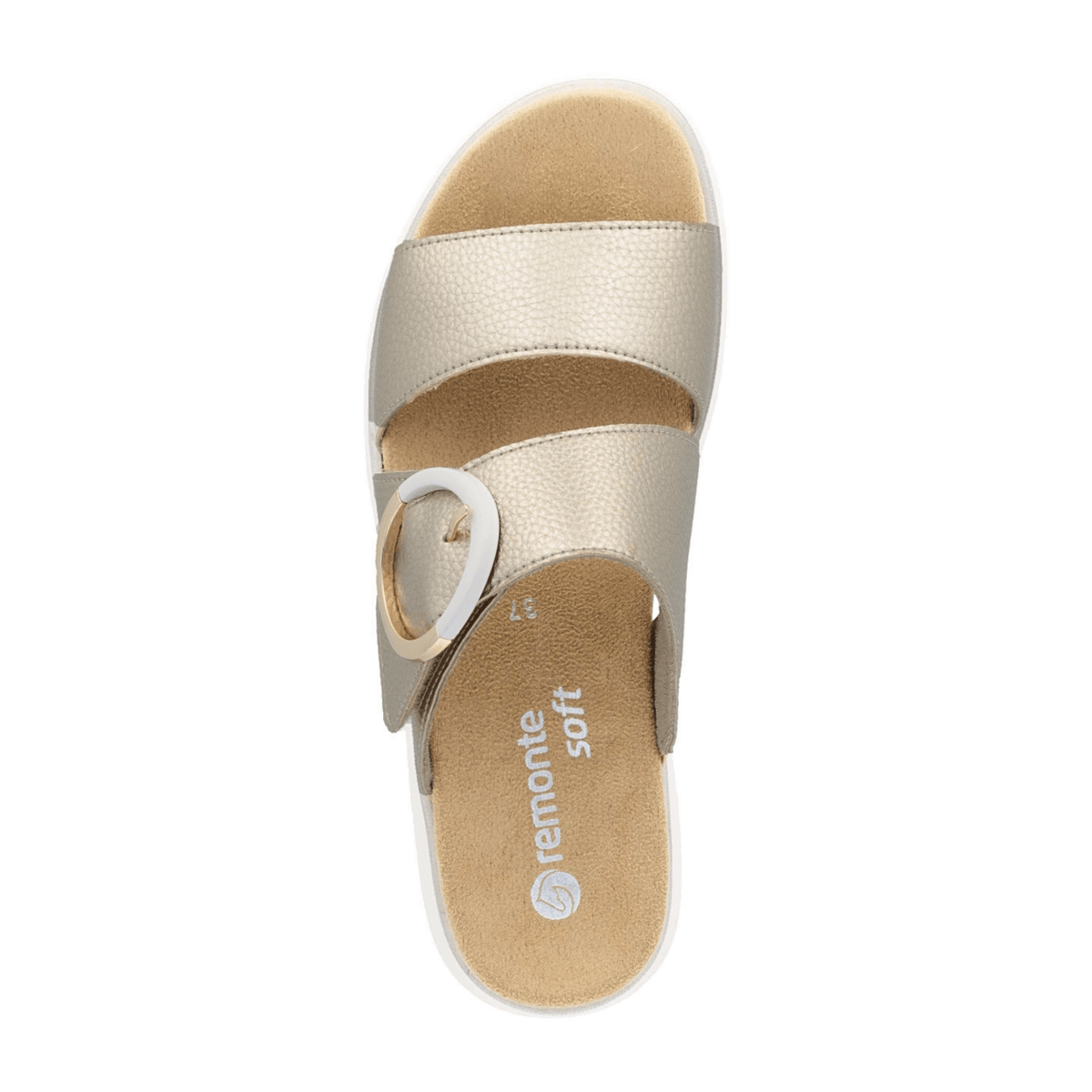 Remonte Women's Gold Mules - Comfort Slide Sandals