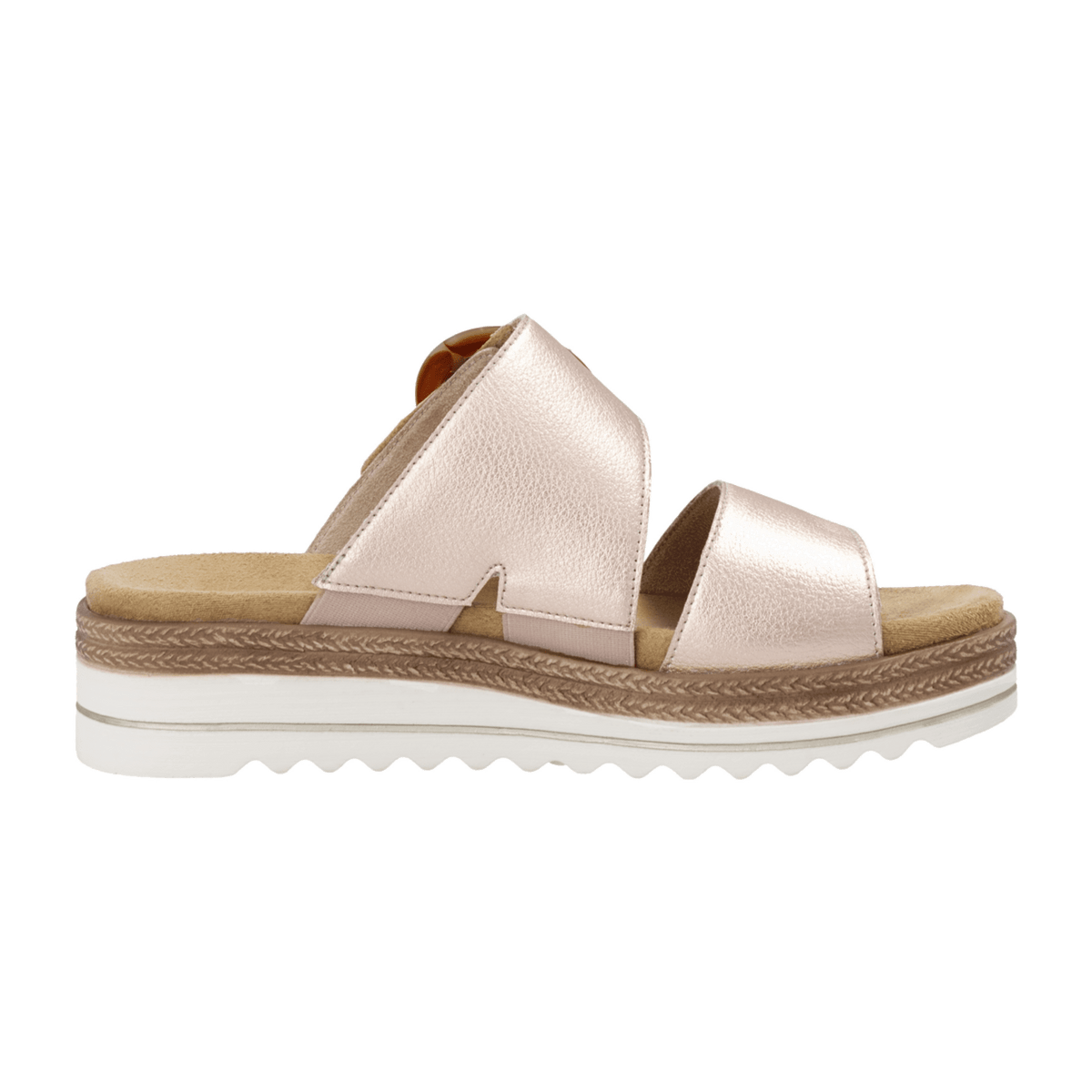 Remonte Women's Mules Rose Leather - Shoes with Removable Insole