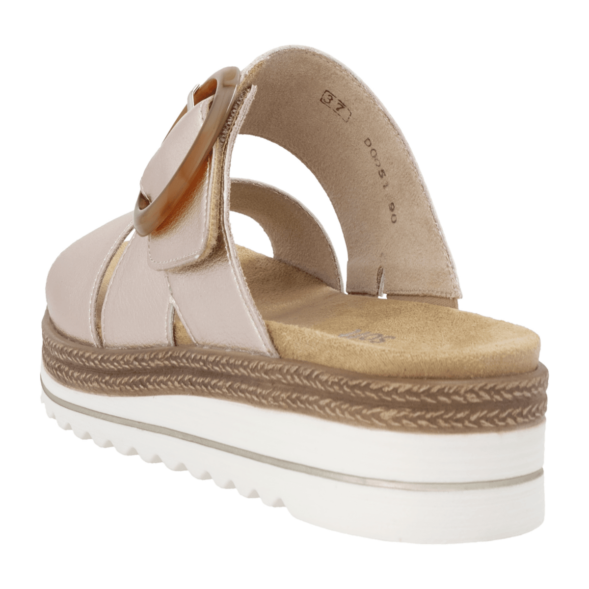 Remonte Women's Mules Rose Leather - Shoes with Removable Insole