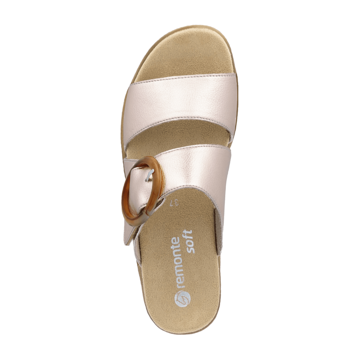 Remonte Women's Mules Rose Leather - Shoes with Removable Insole