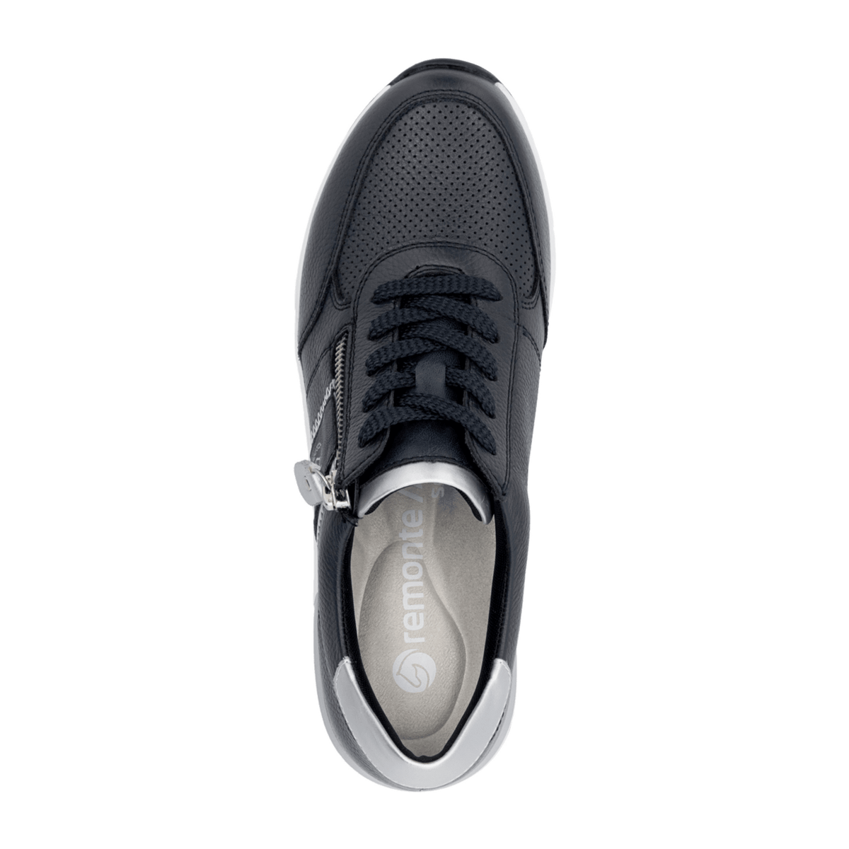 Remonte Women's Low-Top Sneakers Blue Wide Fit Removable Insole