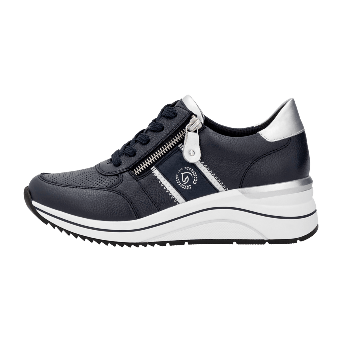 Remonte Women's Low-Top Sneakers Blue Wide Fit Removable Insole