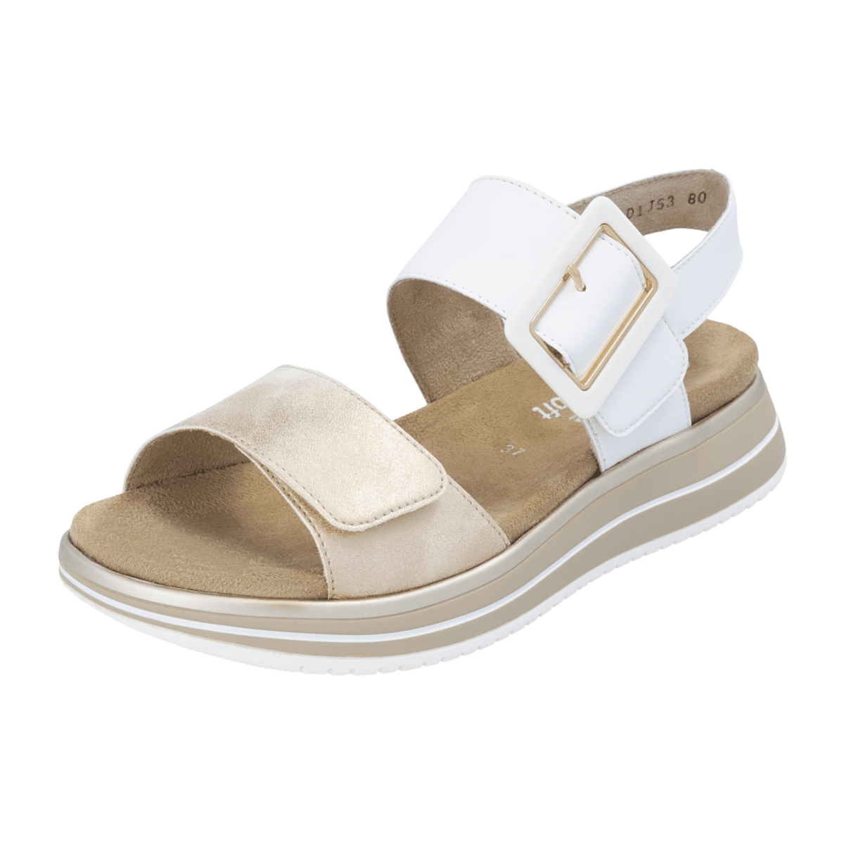 Remonte Leniella Elle Women's Comfort Sandals White Leather