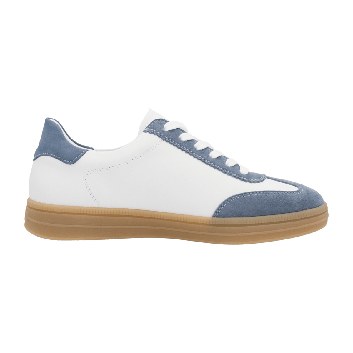 Remonte Women's Blue Leather Sneakers - Comfort Shoes with Removable Insole