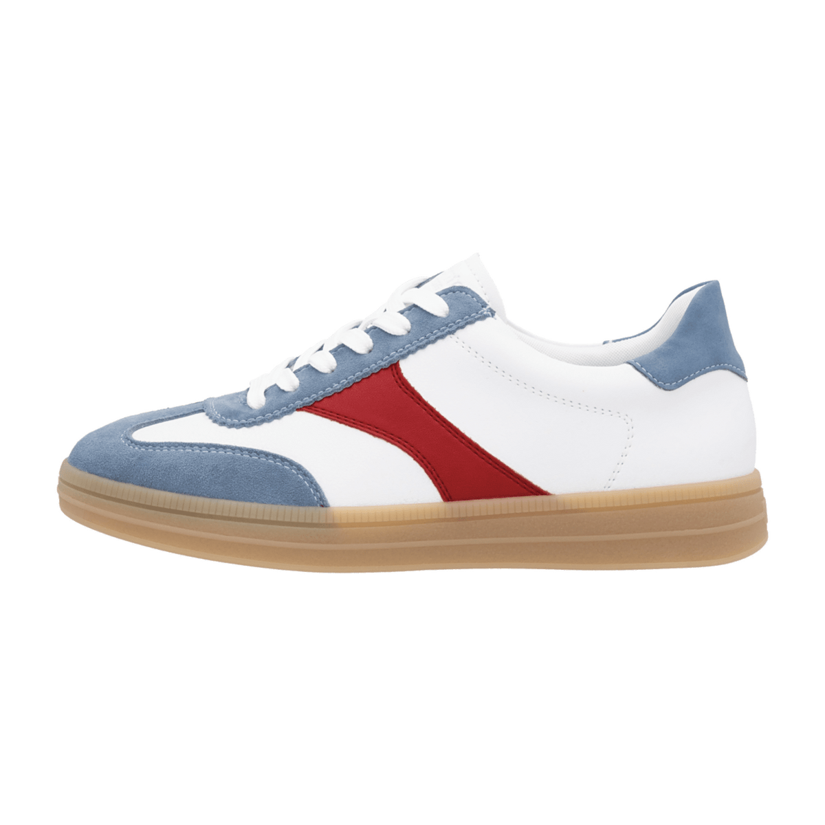 Remonte Women's Blue Leather Sneakers - Comfort Shoes with Removable Insole
