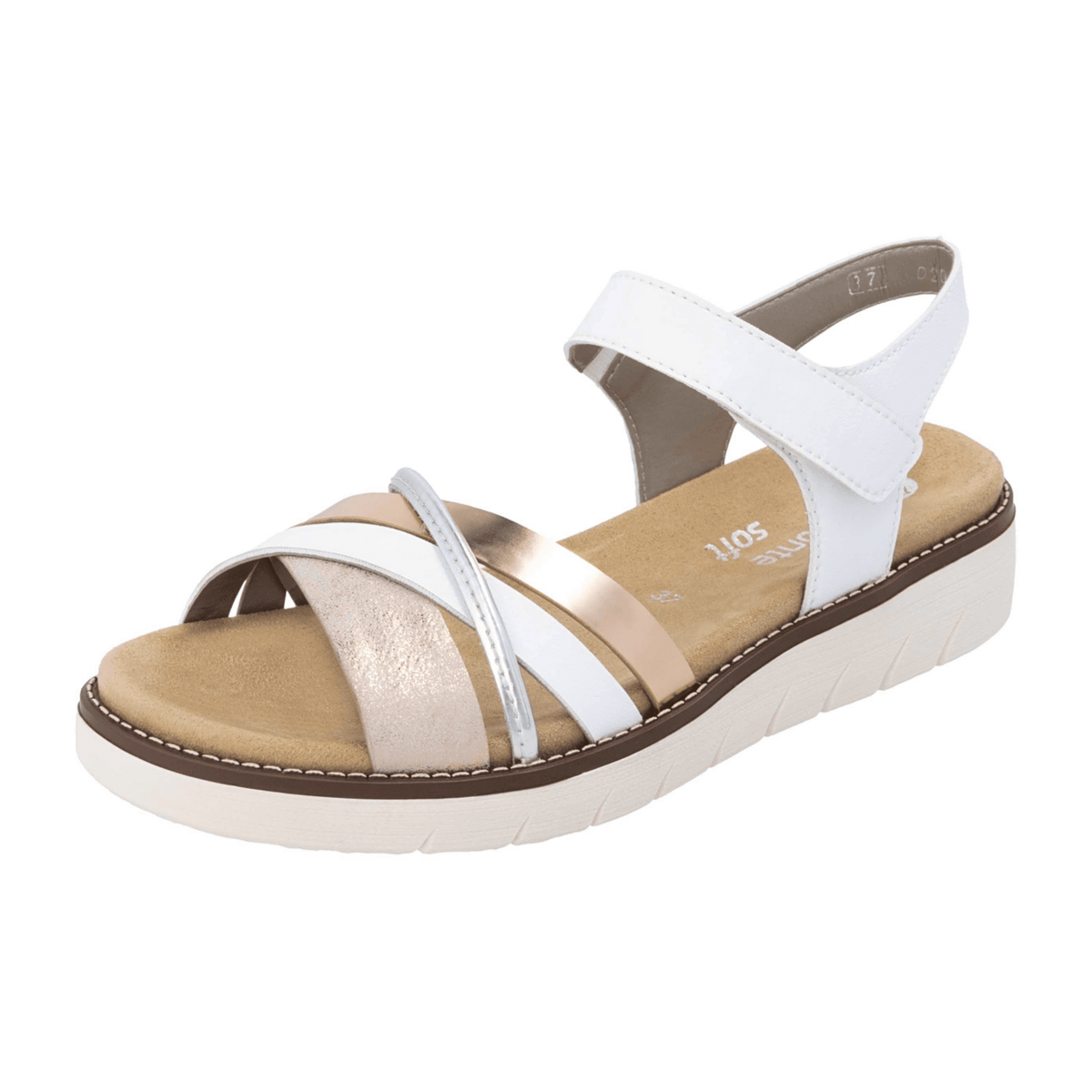 Remonte Women's White Sandals - Comfort Summer Shoes