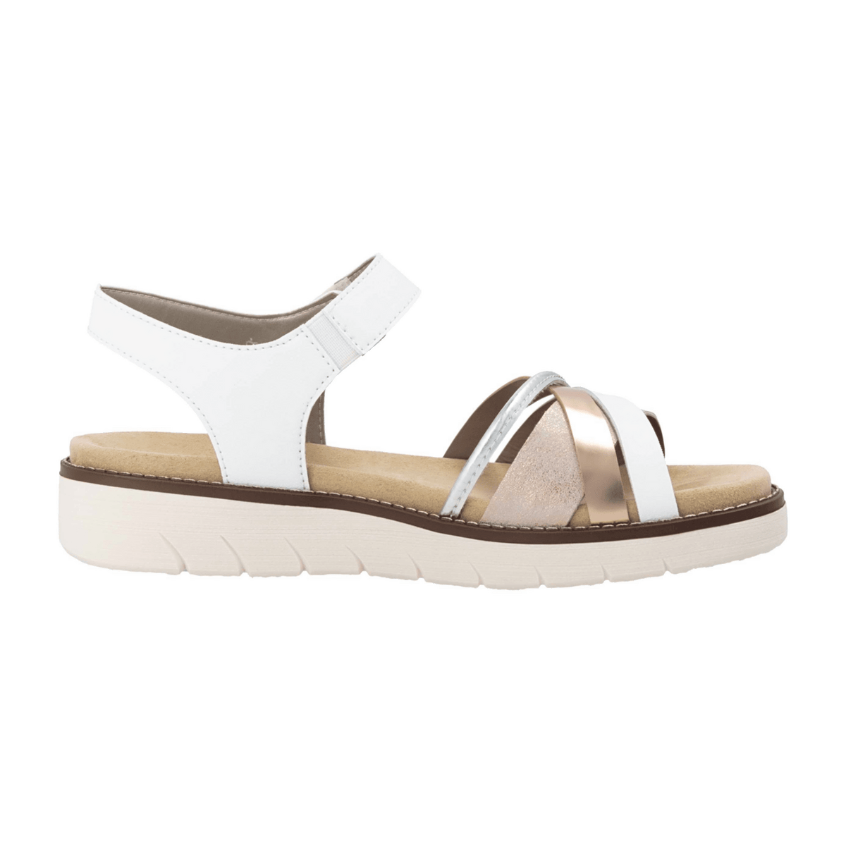Remonte Women's White Sandals - Comfort Summer Shoes