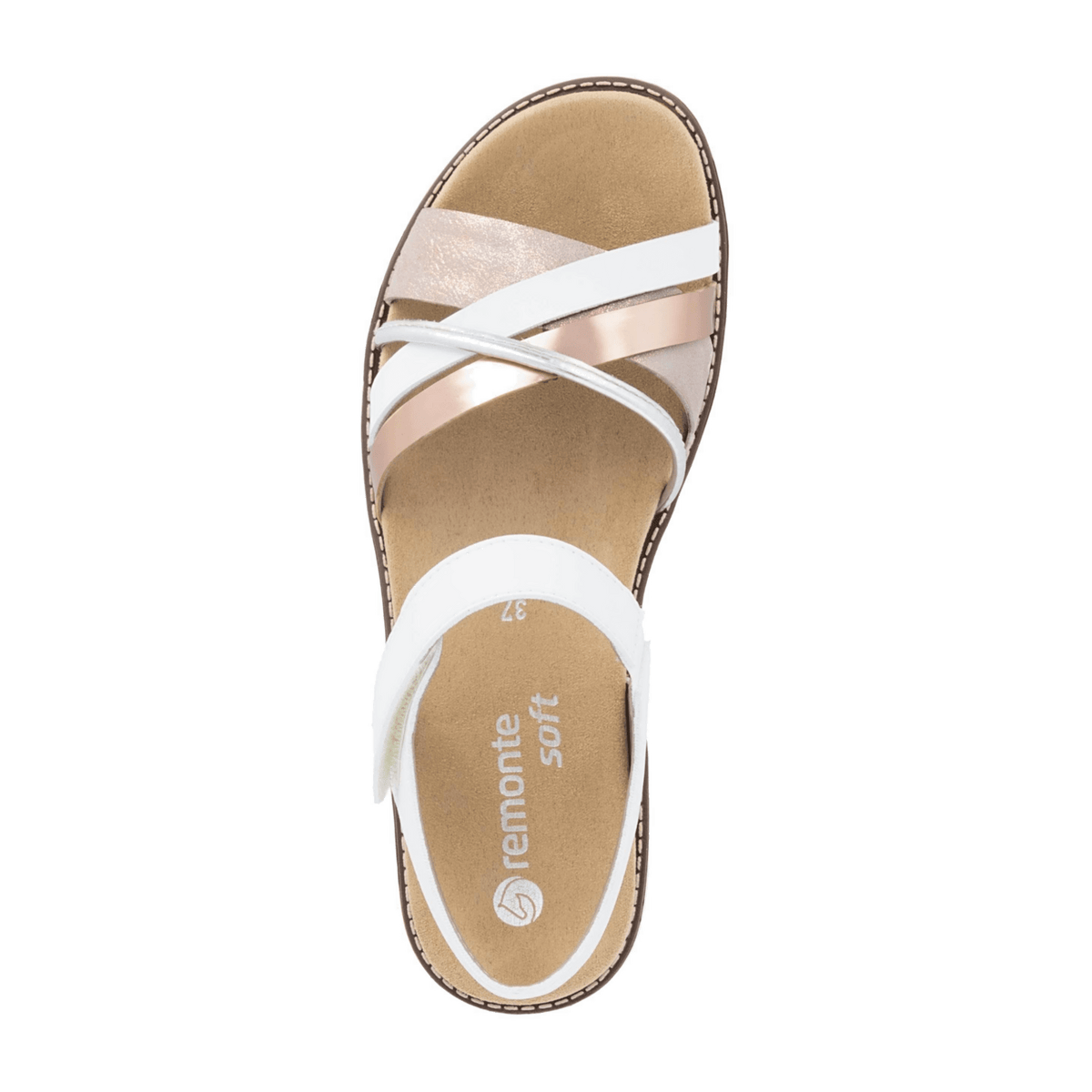 Remonte Women's White Sandals - Comfort Summer Shoes