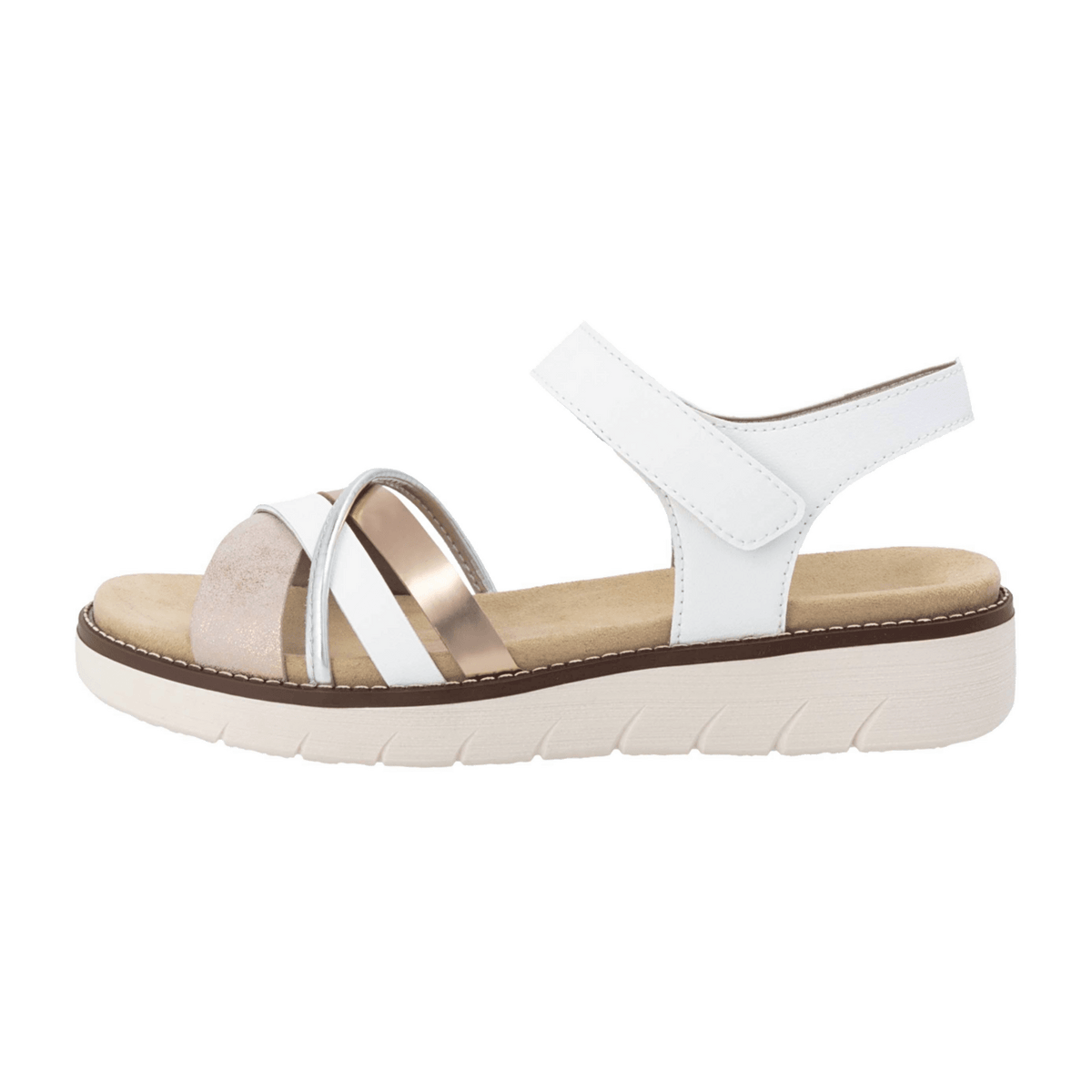 Remonte Women's White Sandals - Comfort Summer Shoes
