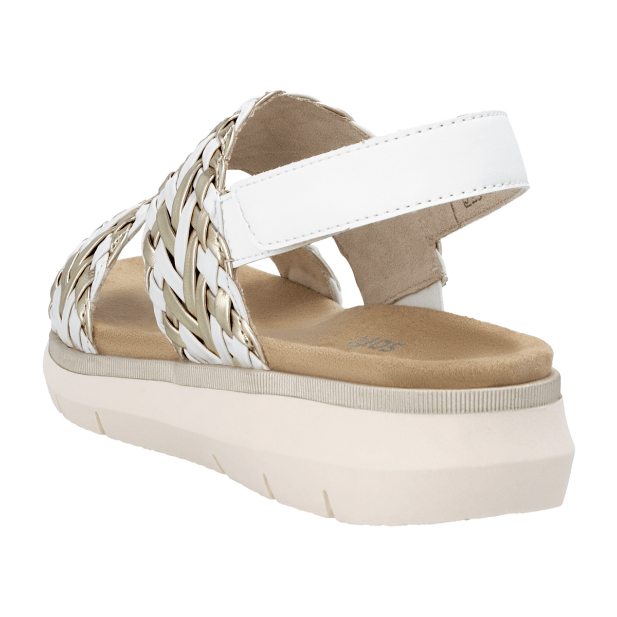 Remonte D2K52-80 Women's Sneaker White Light Gold Woven