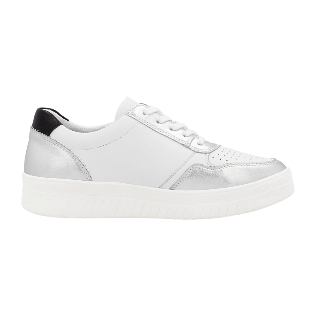 Remonte Women's Low Trainers - White Leather Fashion Sneakers