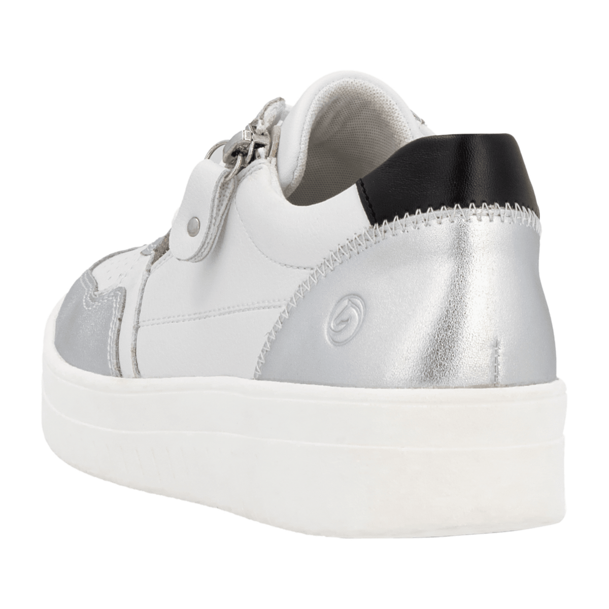 Remonte Women's Low Trainers - White Leather Fashion Sneakers