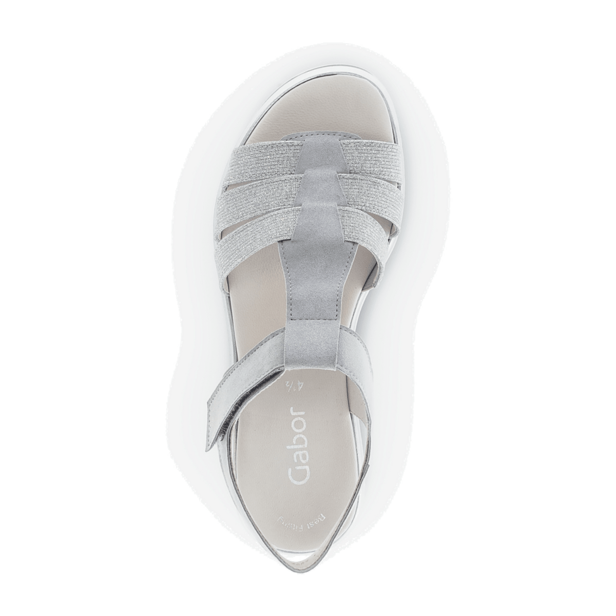 Gabor Women's Strap Sandals - Comfort Flat Sandals with Velcro