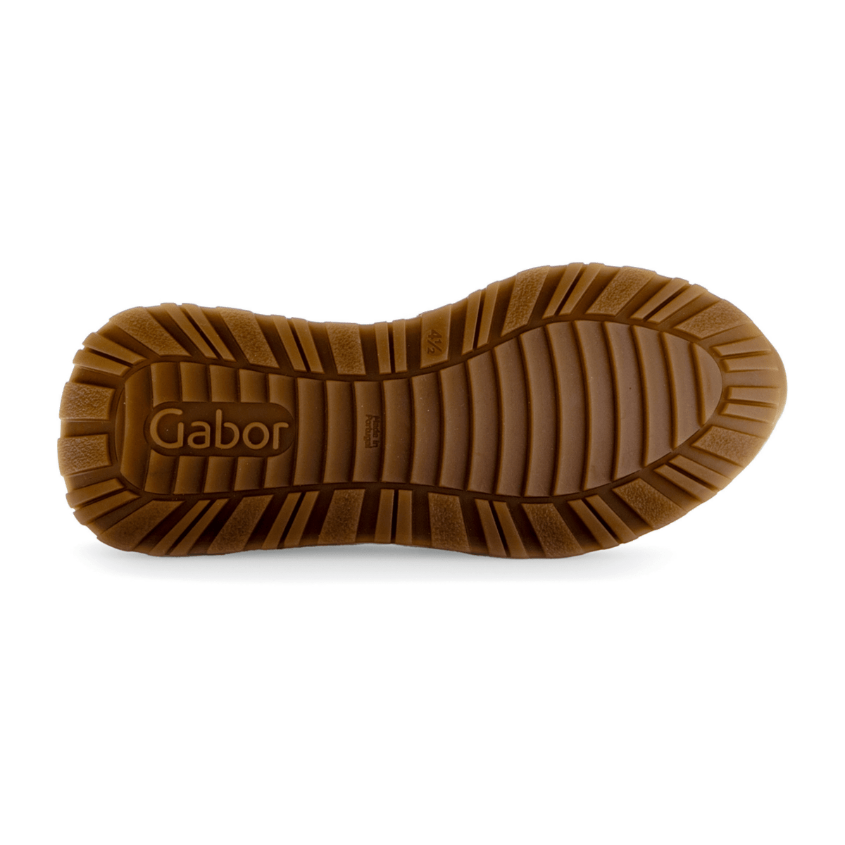 Gabor Women's Low-Top Sneakers - Latte Flame Leather Comfort Shoes with Removable Footbed