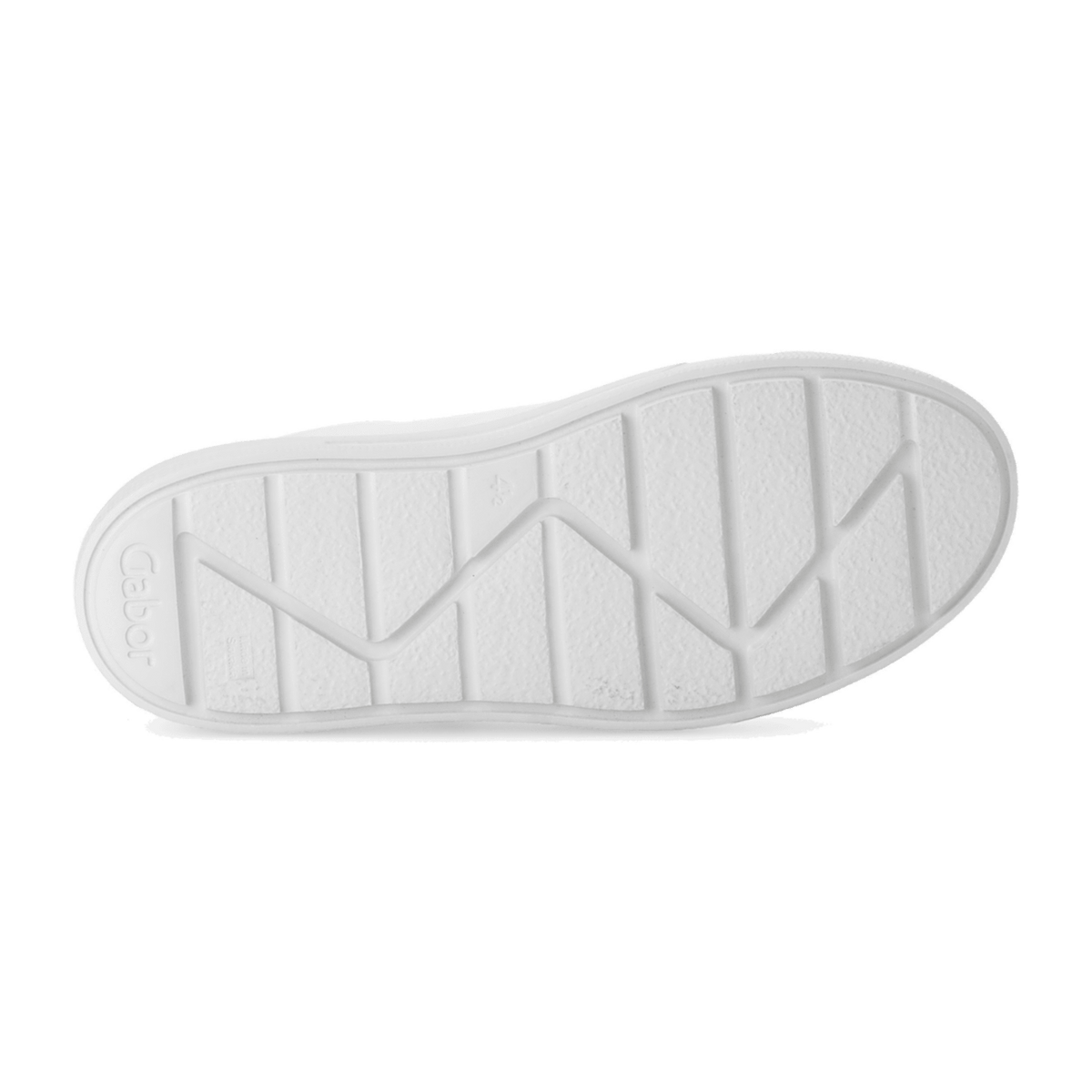 Gabor Women's Low-Top Sneakers - White Silver Comfort Shoes with Removable Footbed