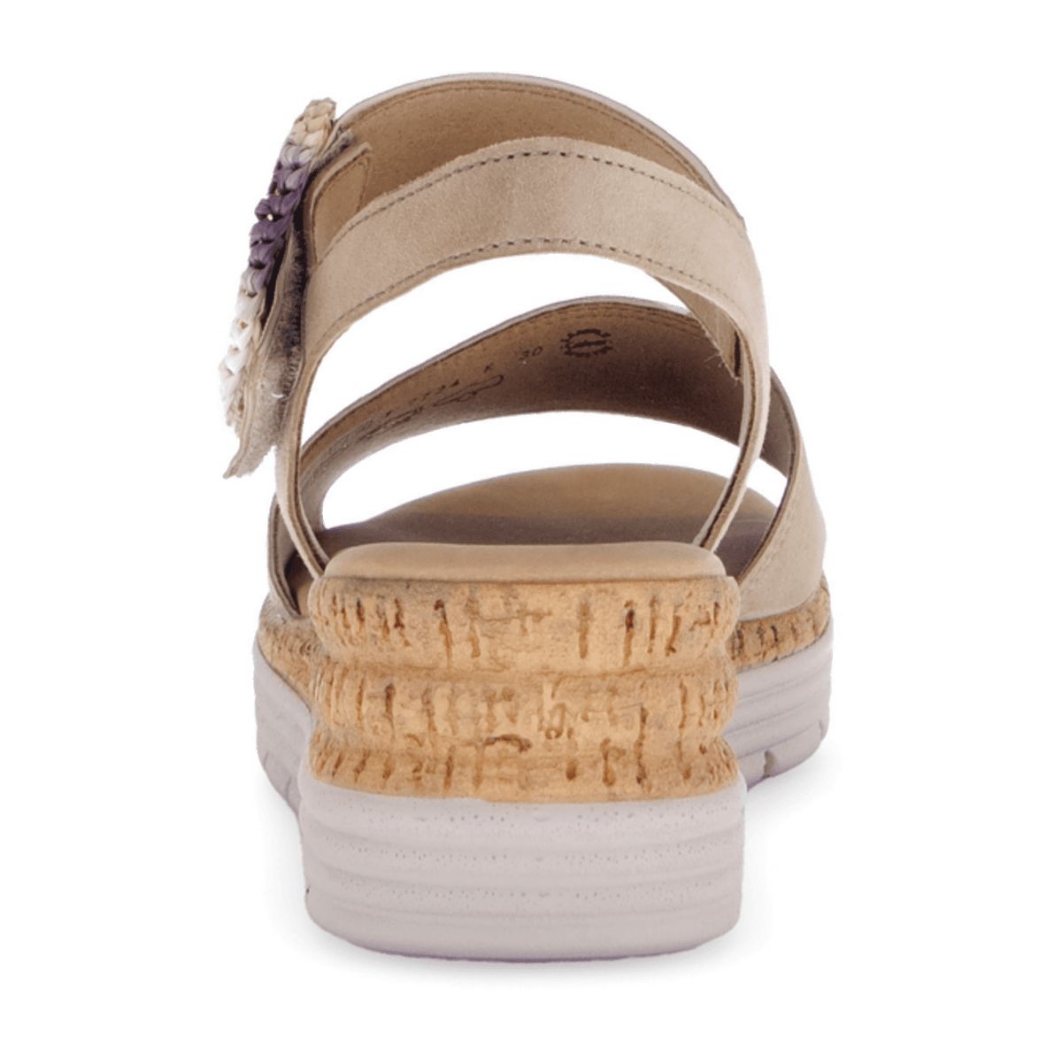 Gabor Women's Comfort Strap Sandals - Sand Suede Flat Summer Shoes