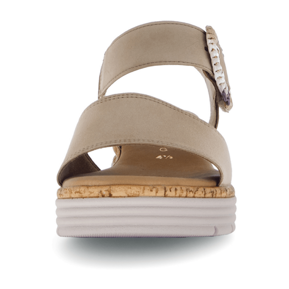 Gabor Women's Comfort Strap Sandals - Sand Suede Flat Summer Shoes