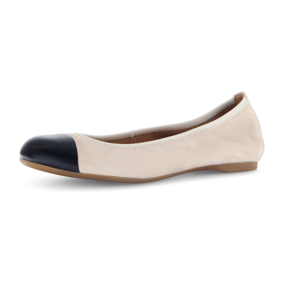 Gabor Women's Classic Ballet Flats - Elegant Suede Ballerina Shoes Black
