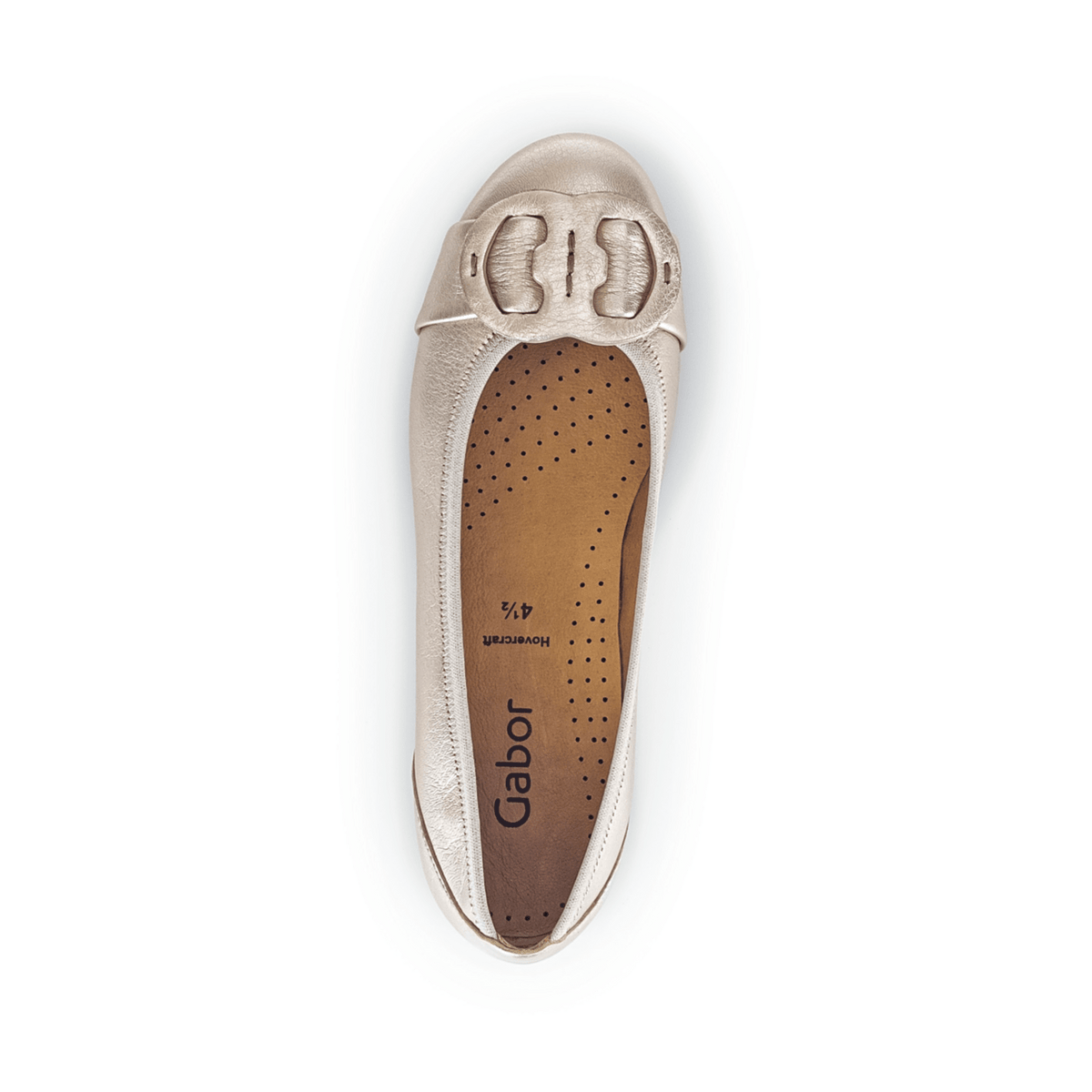 Gabor Women's Classic Ballet Flats Leather Powder