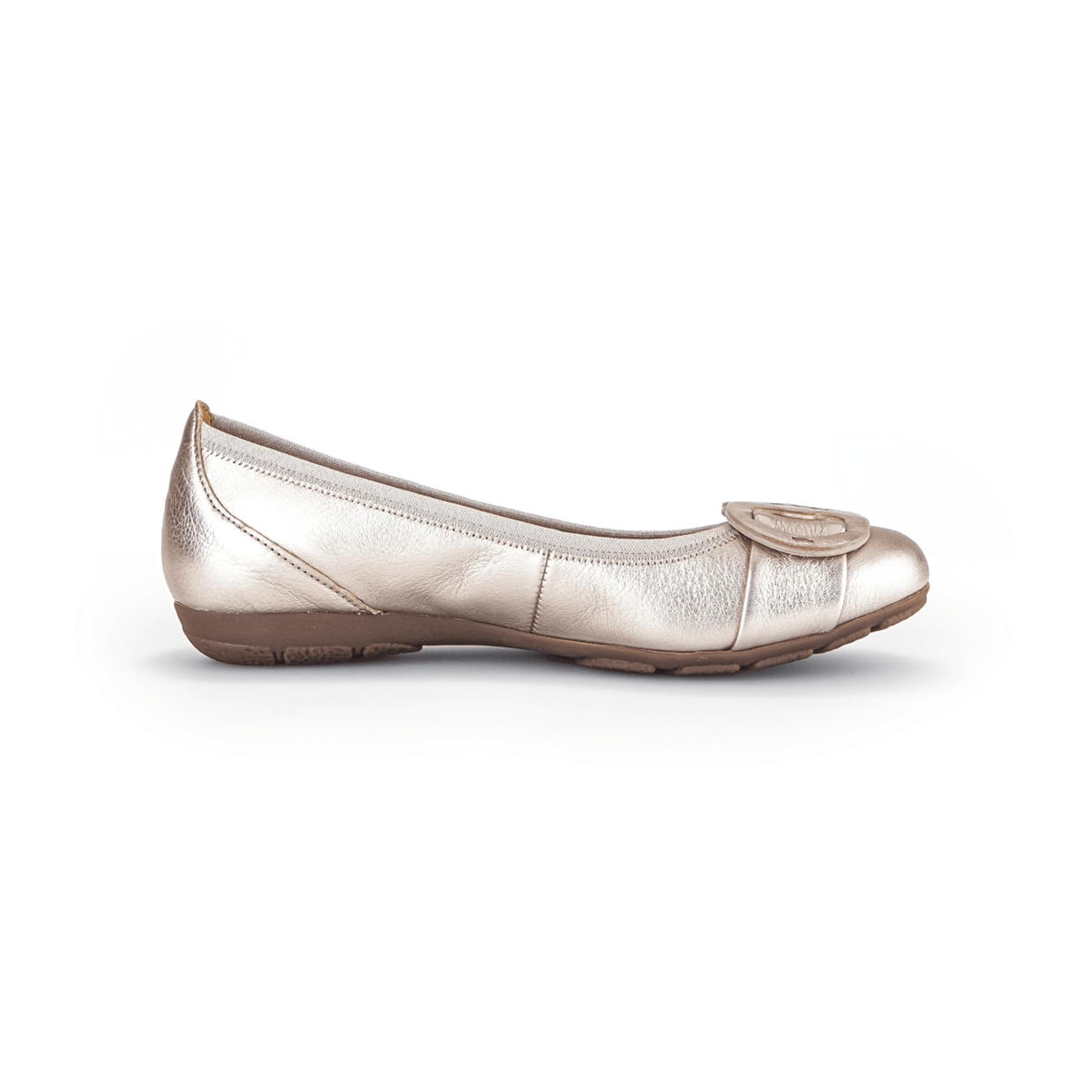 Gabor Women's Classic Ballet Flats Leather Powder