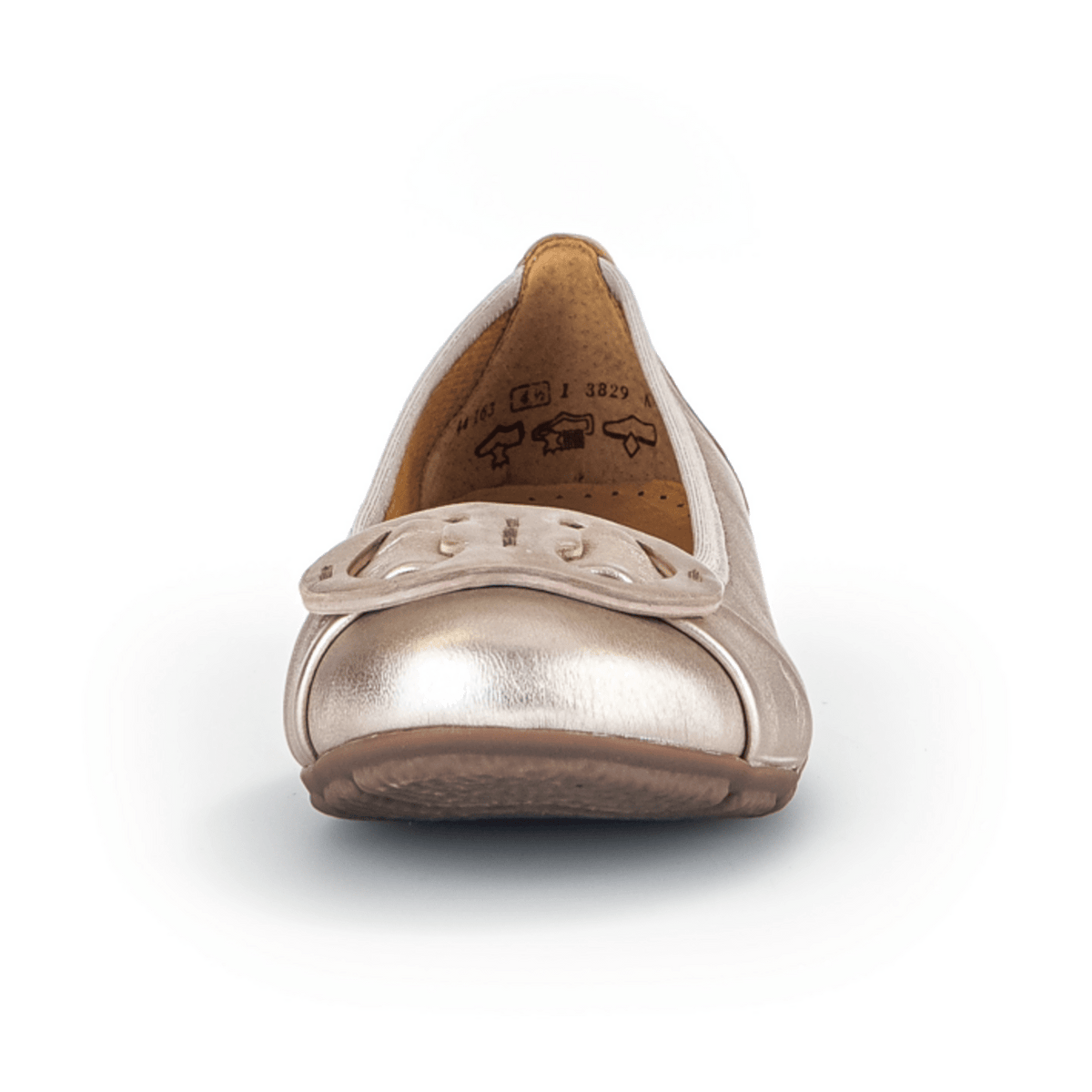 Gabor Women's Classic Ballet Flats Leather Powder