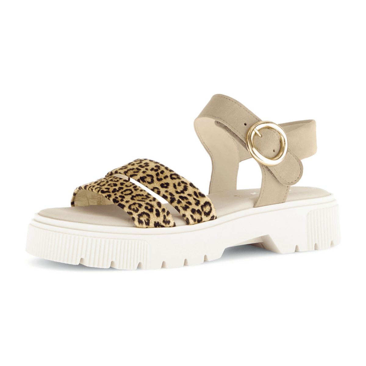 Gabor Women's Suede Strap Sandals - Caramel Block Heel Summer Shoes