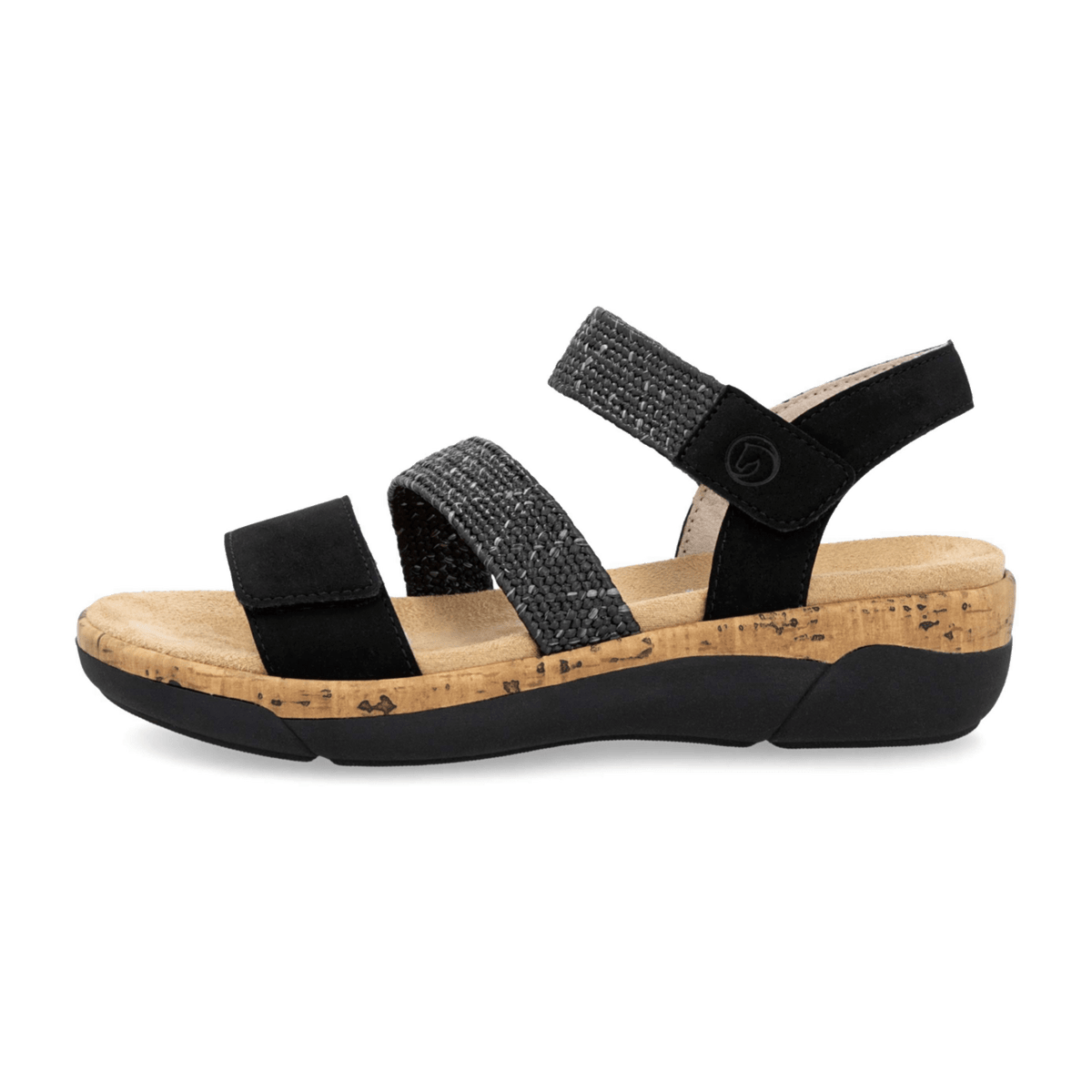 Remonte Women's Lite n Soft Sandals - Black Synthetic with Removable Footbed