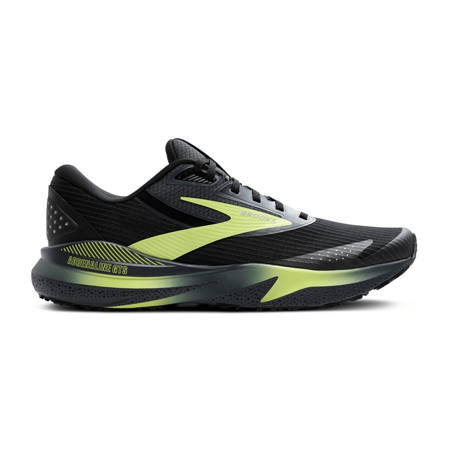 Brooks Adrenaline GTS 24 Weatherized Men's Running Shoes, Black, Lace-Up, Mesh, Rubber Outsole