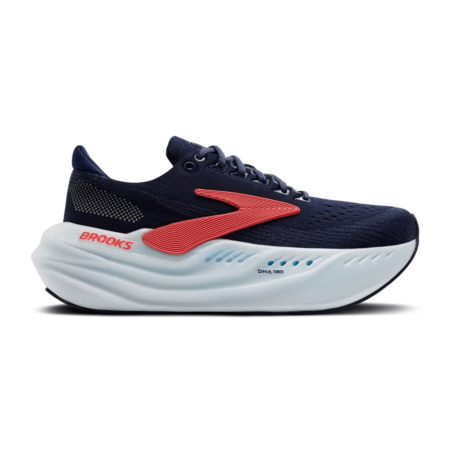 Brooks Glycerin Max Sneakers for Women, Blue Nylon Lace-Up Shoes