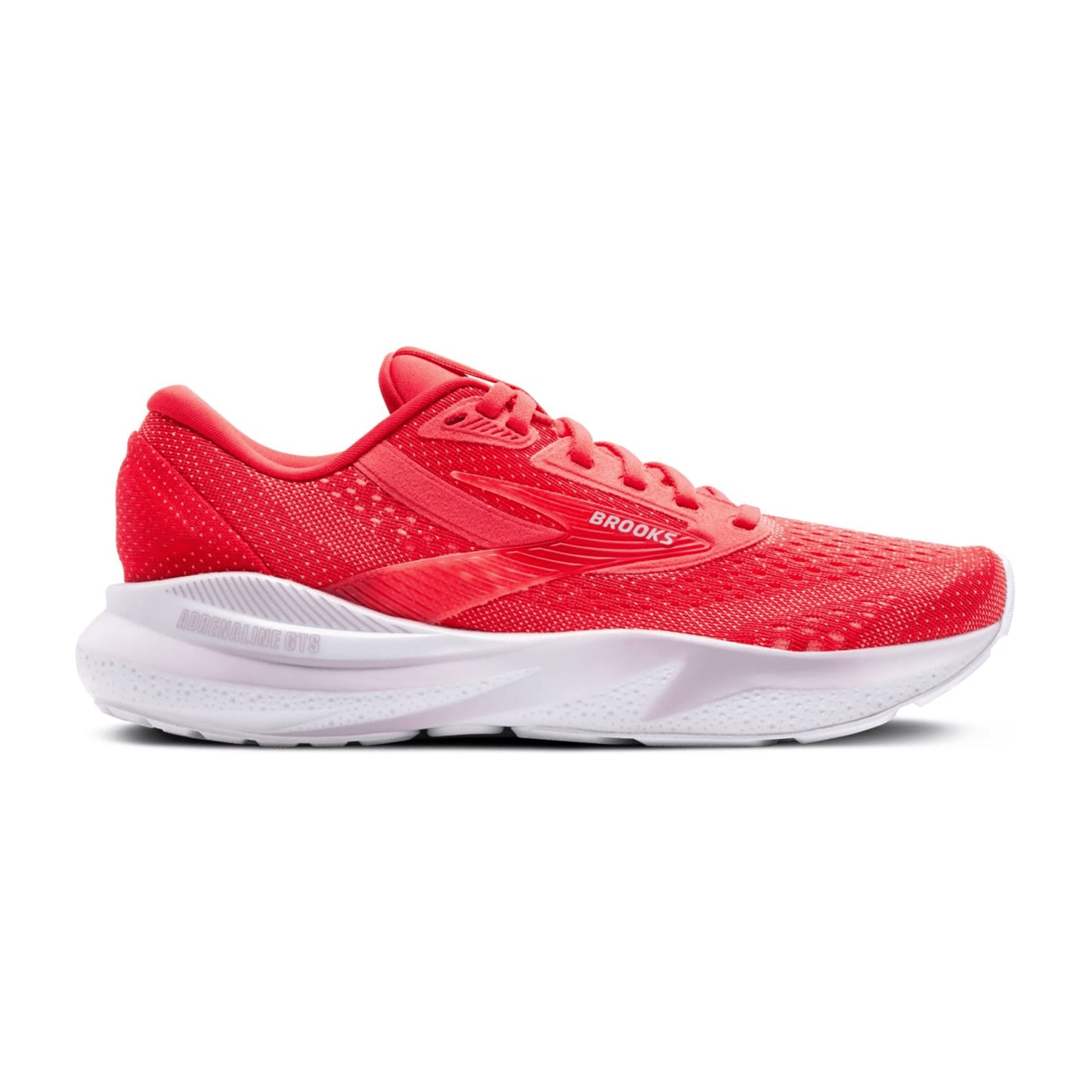 Brooks Adrenaline GTS 24 Women's Running Shoes in Red, Synthetic Upper with Rubber Sole