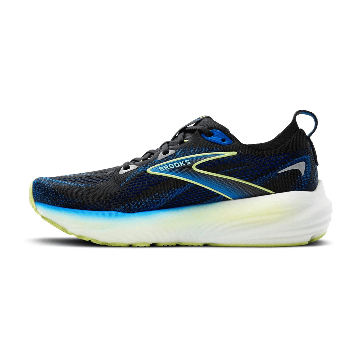 Brooks Glycerin 22 Men's Running Shoes Lace-Up Black Cobalt Neo Yellow