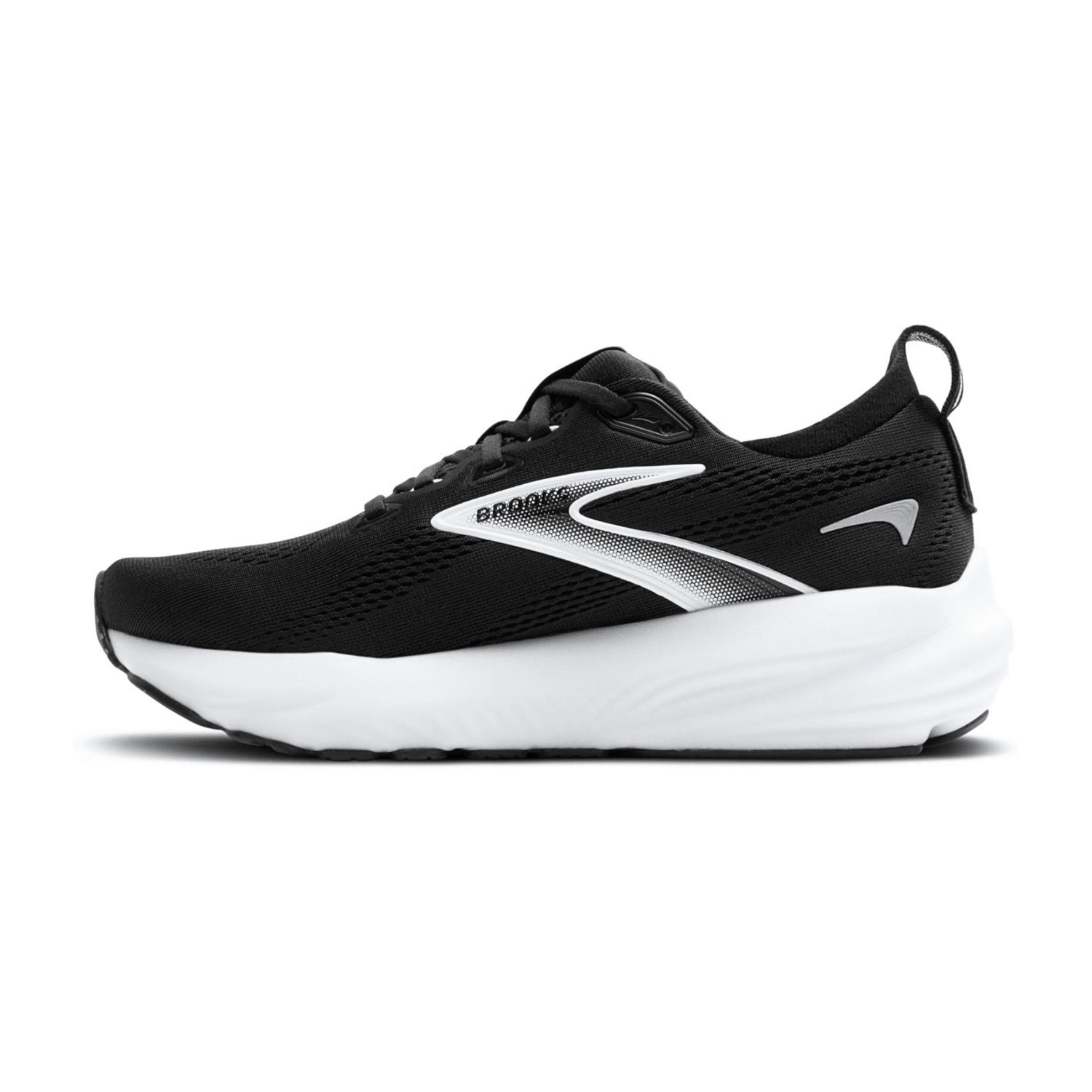 Brooks Glycerin 22 Women's Running Shoes for Long-Distance Road Running, Synthetic Upper in Black, Grey, White