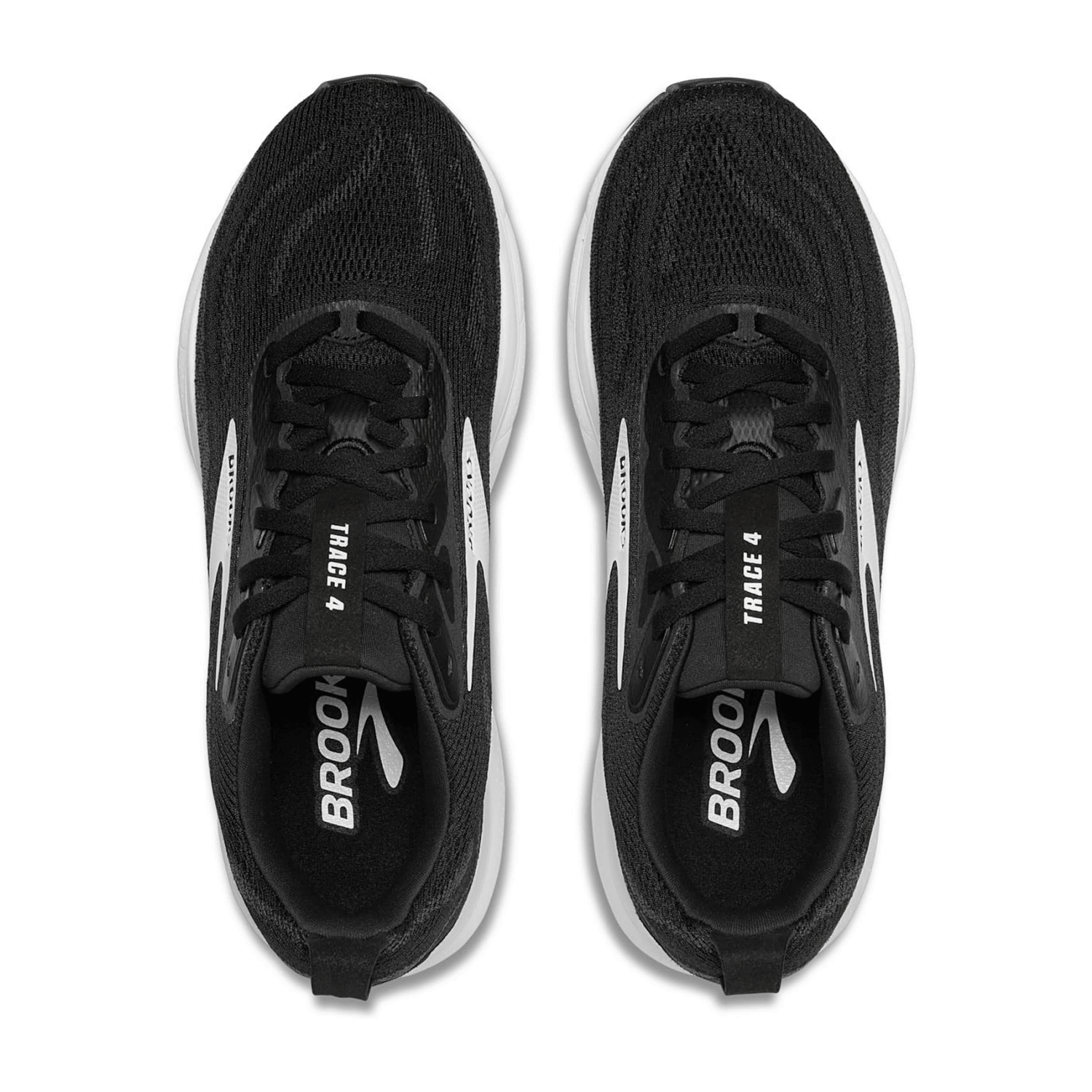 Brooks Trace 4 Men's Sneakers in Black Grey White Canvas with Lace-Up Closure and Rubber Sole