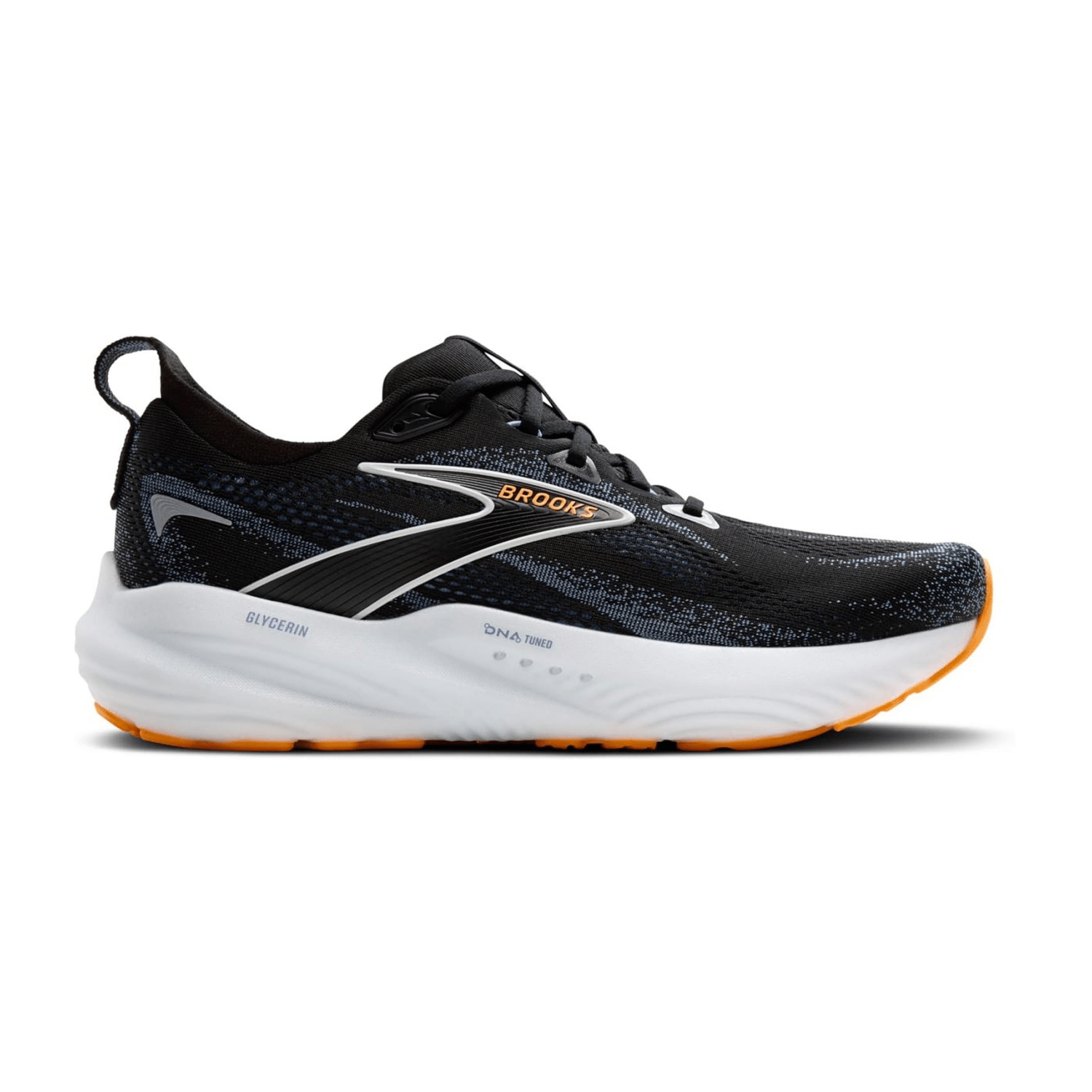 Brooks Glycerin 22 Men's Running Shoes in Black/Country Blue/Orange Pop