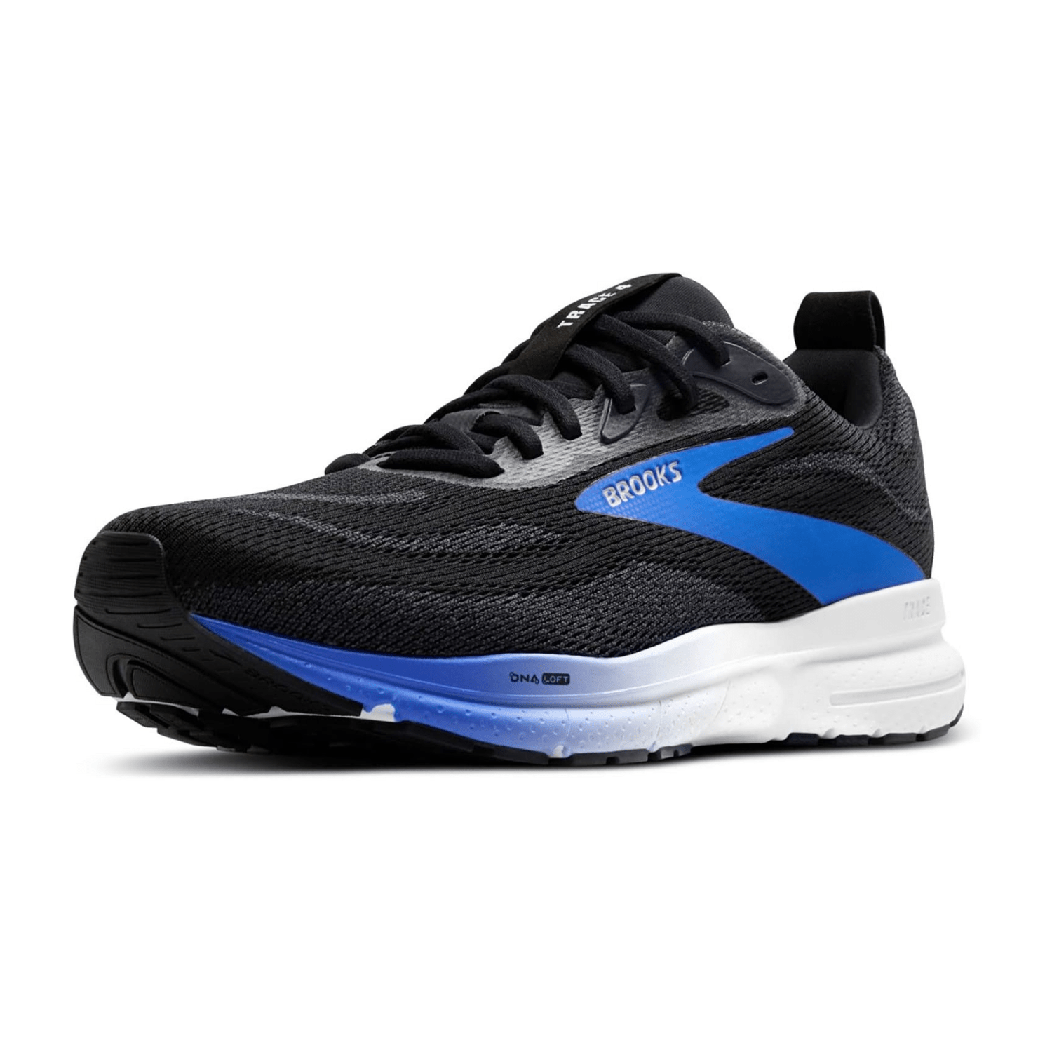 Brooks Trace 4 Men's Running Shoes, Lace-Up, Mesh Upper, Black / Cobalt