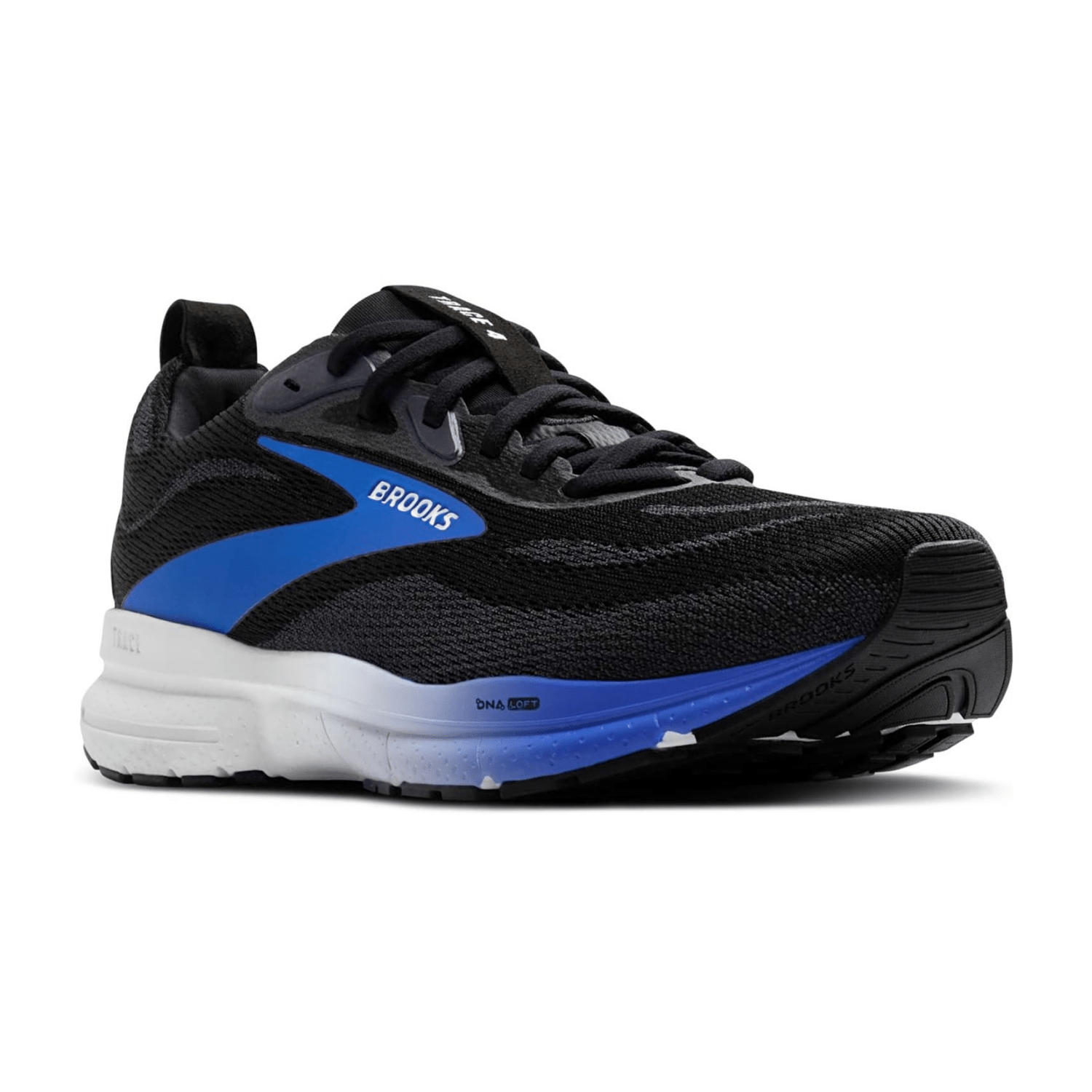 Brooks Trace 4 Men's Running Shoes, Lace-Up, Mesh Upper, Black / Cobalt