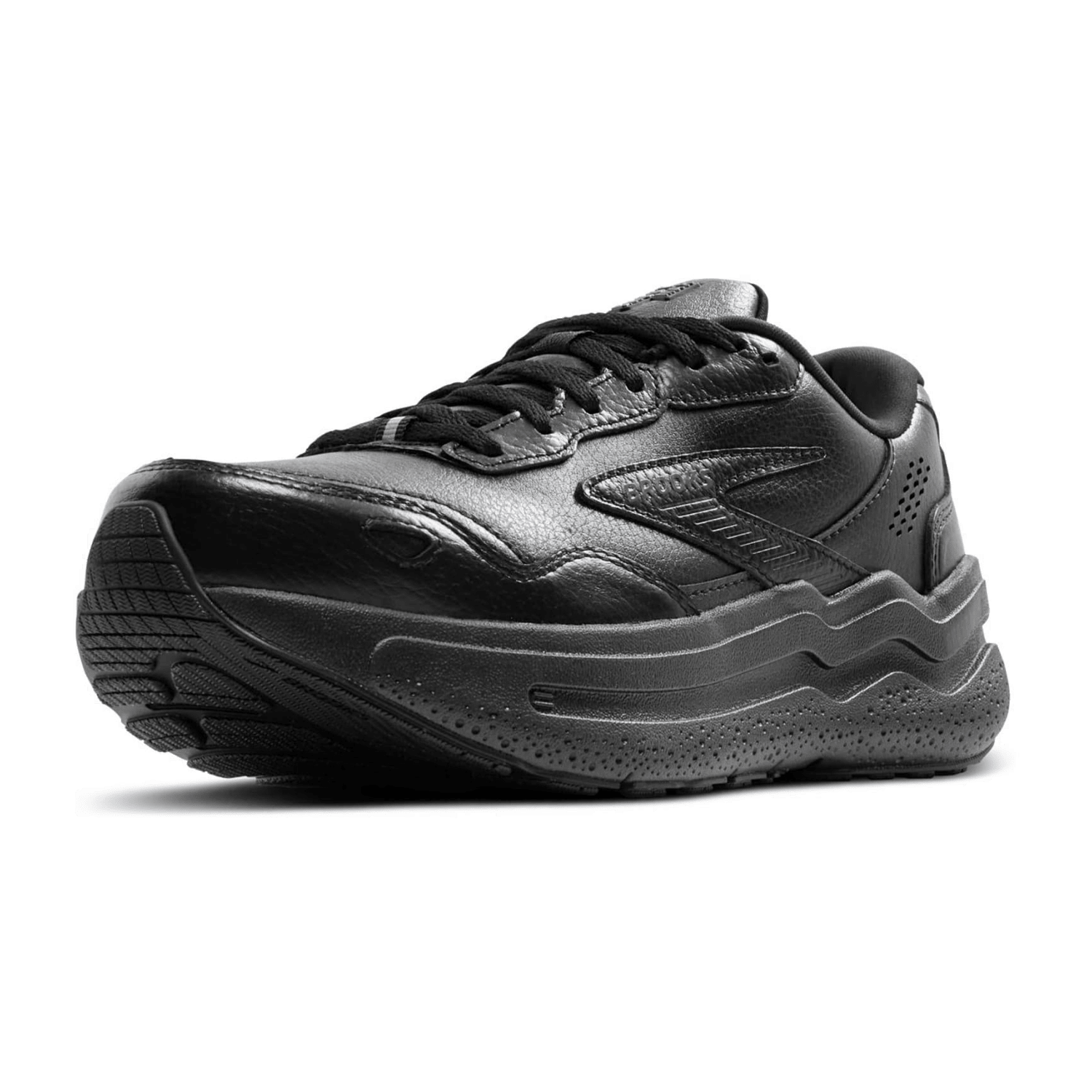 Brooks Men's Sneakers Black Lace-Up Nylon Textile Lining Rubber Sole