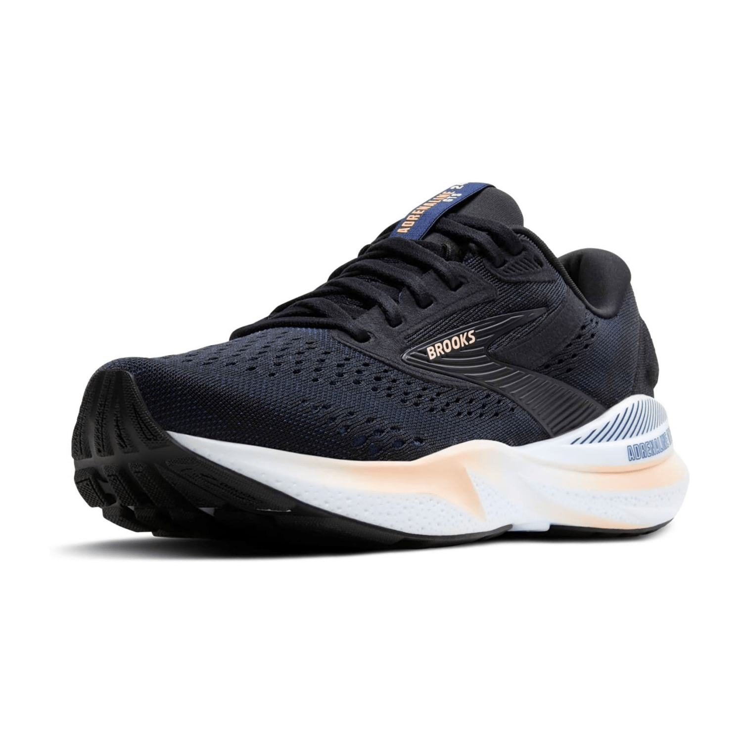 Brooks Adrenaline GTS 24 Women's Running Shoes, Black, Round Toe, Textile Lining, Rubber Sole