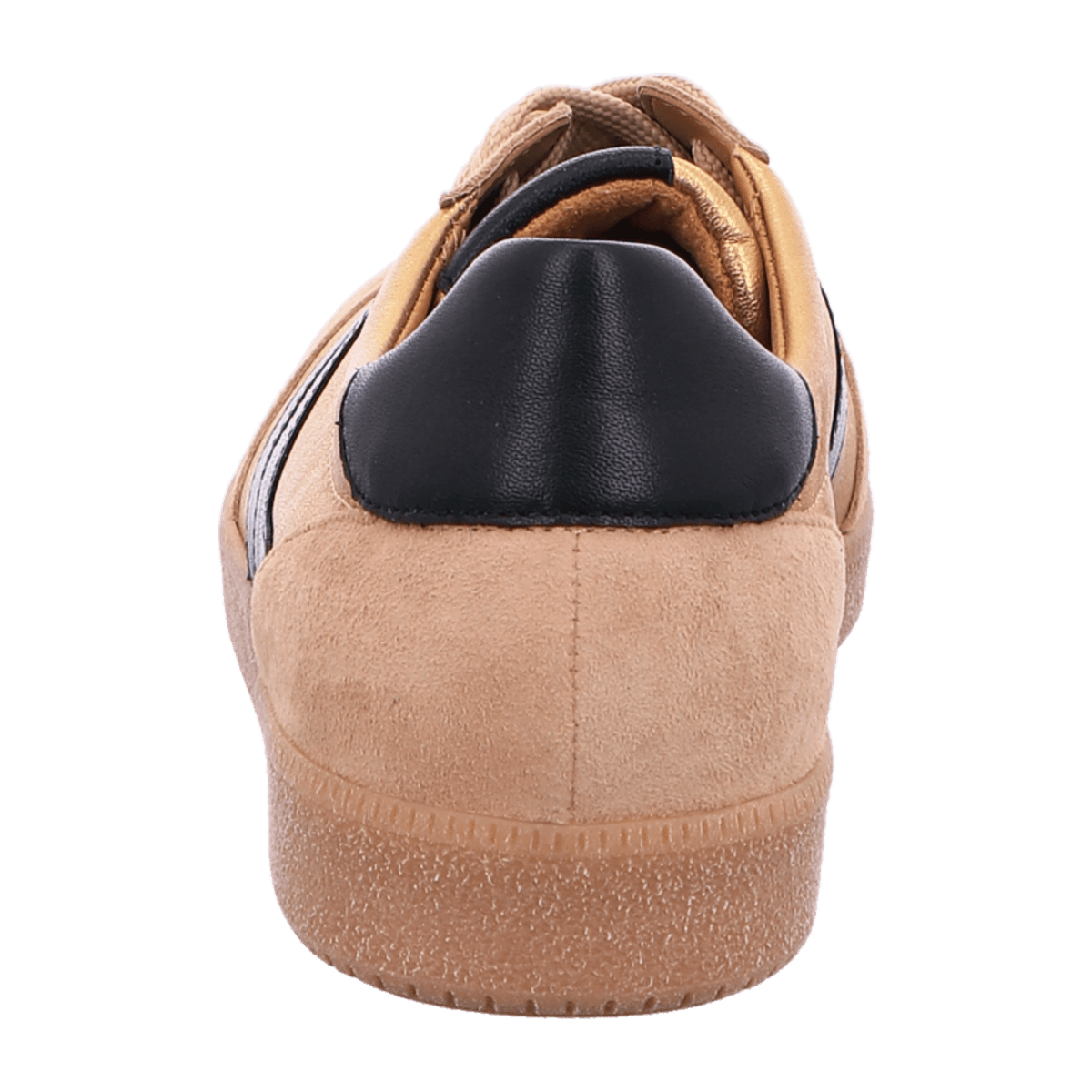 Gabor Women's Low-Top Sneakers - Caramel Suede Lace-Up Shoes with Removable Footbed