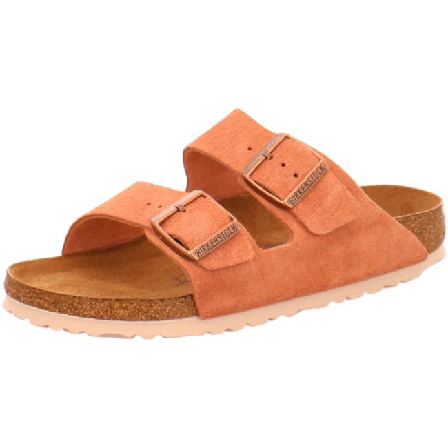 Birkenstock Arizona Suede Leather SFB VL Earth Red Slides Sandals Slippers narrow - Bartel-Shop