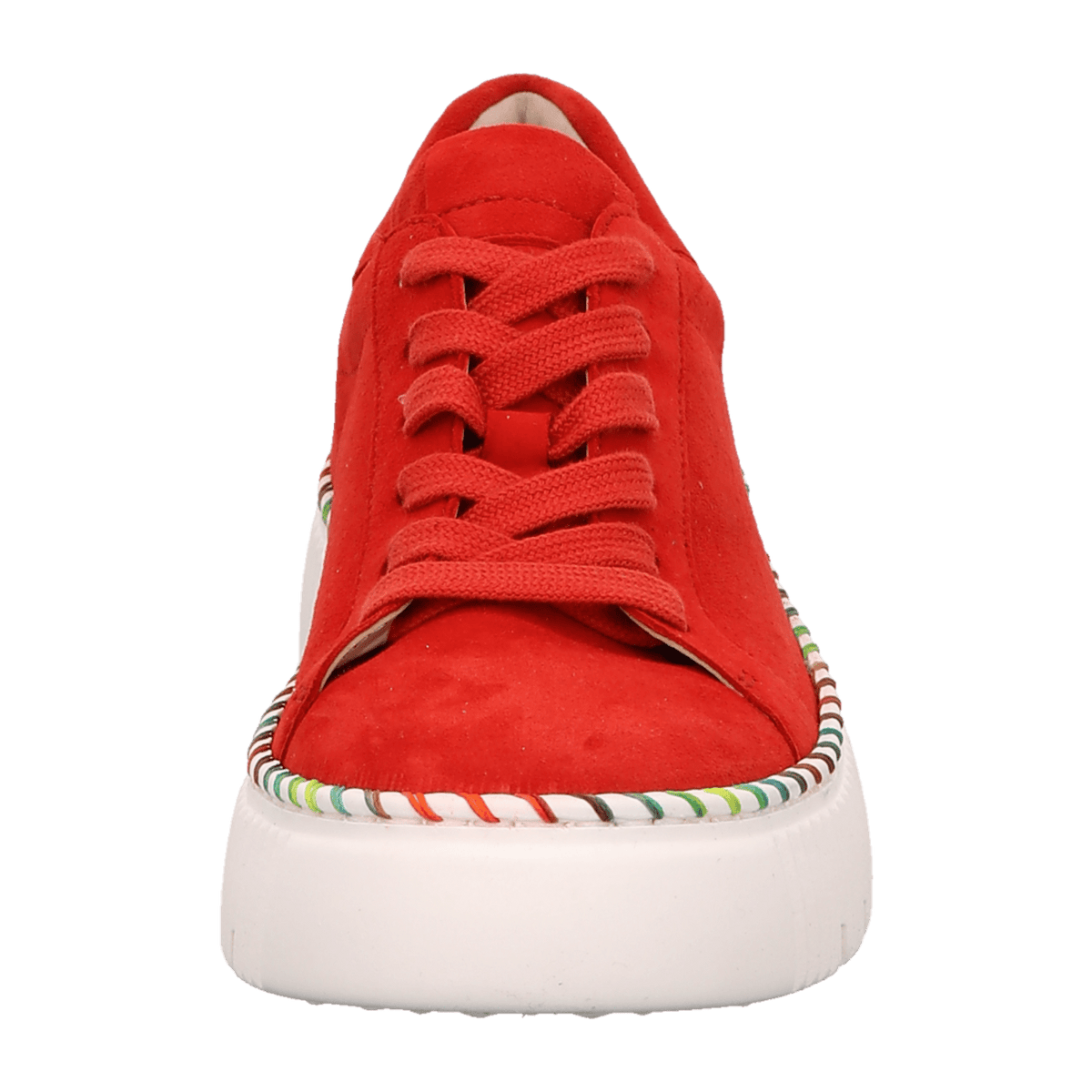 Gabor Women's Low-Top Sneakers Red Suede with Removable Footbed
