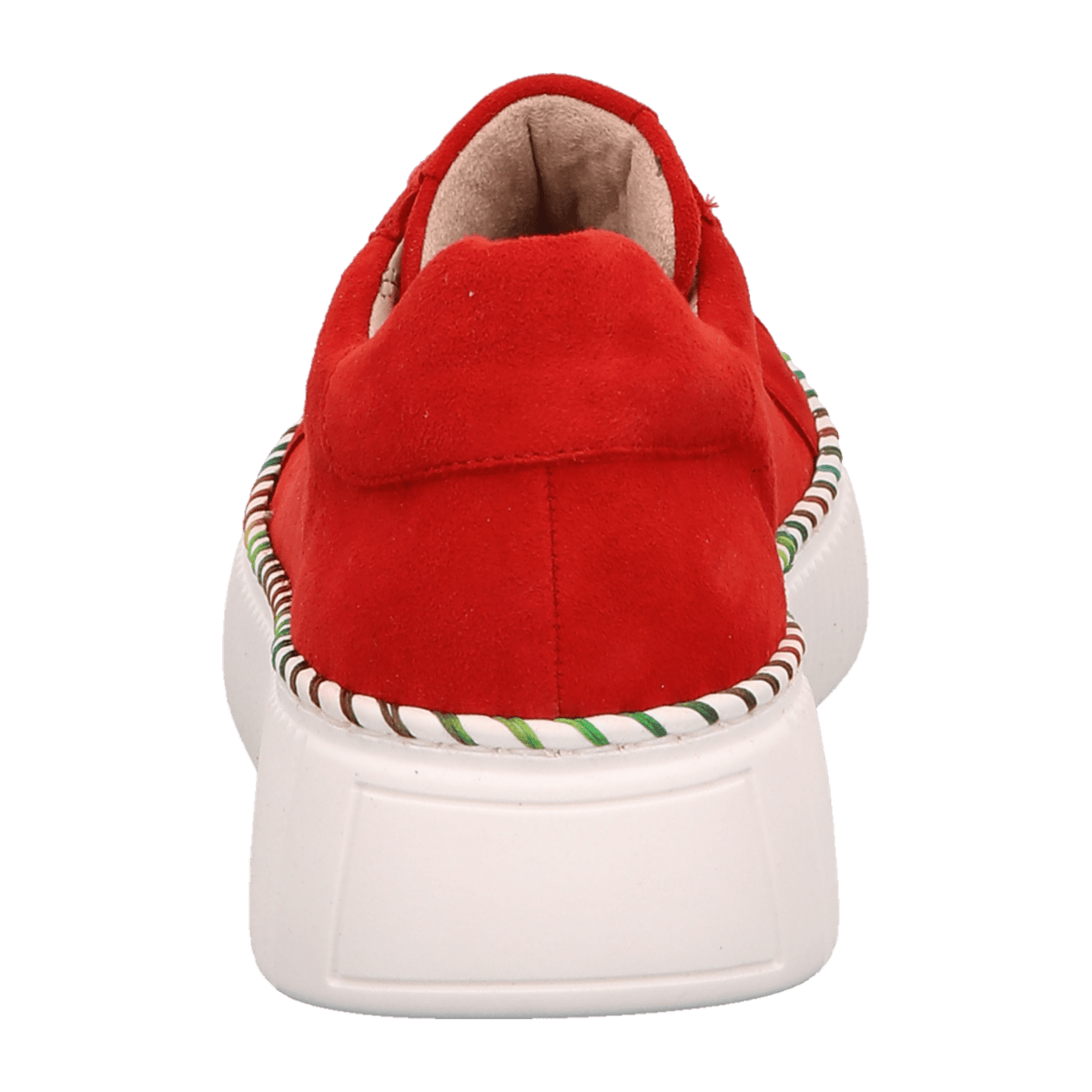Gabor Women's Low-Top Sneakers Red Suede with Removable Footbed